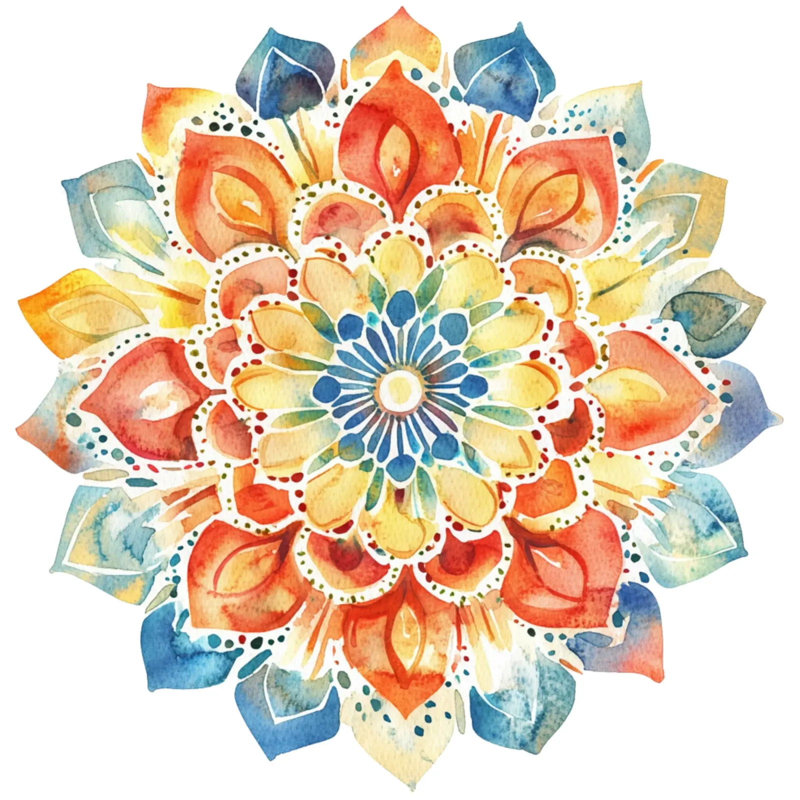 Mandala terrestre ad acquerello pellicola backlit da Spiritual Touch