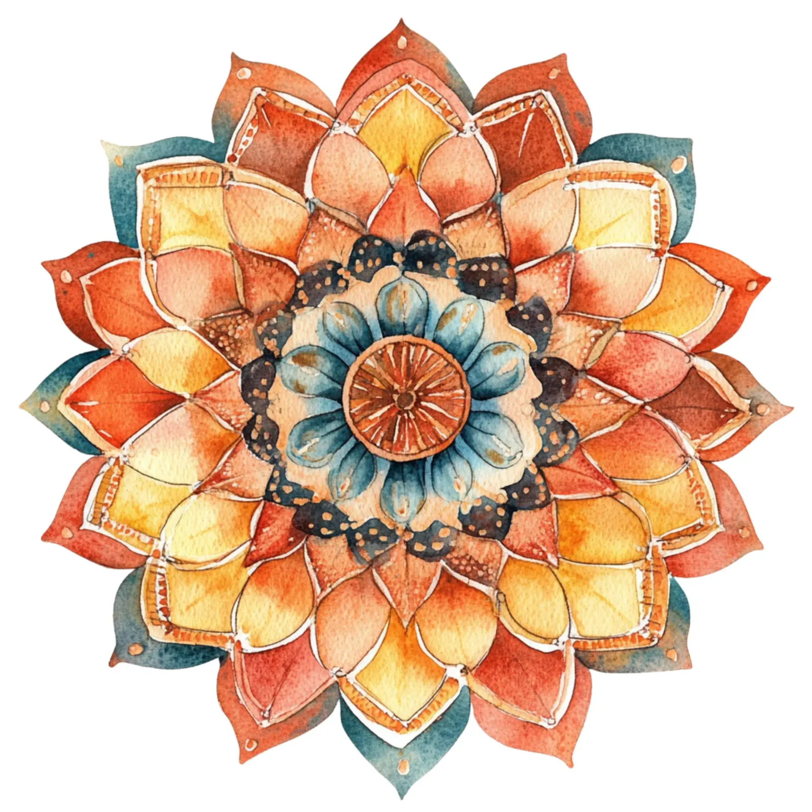 Mandala terrestre ad acquerello pellicola backlit da Spiritual Touch