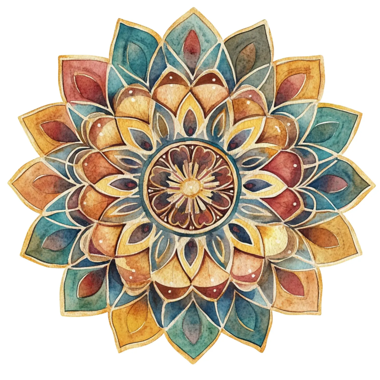 Mandala terrestre ad acquerello pellicola backlit da Spiritual Touch