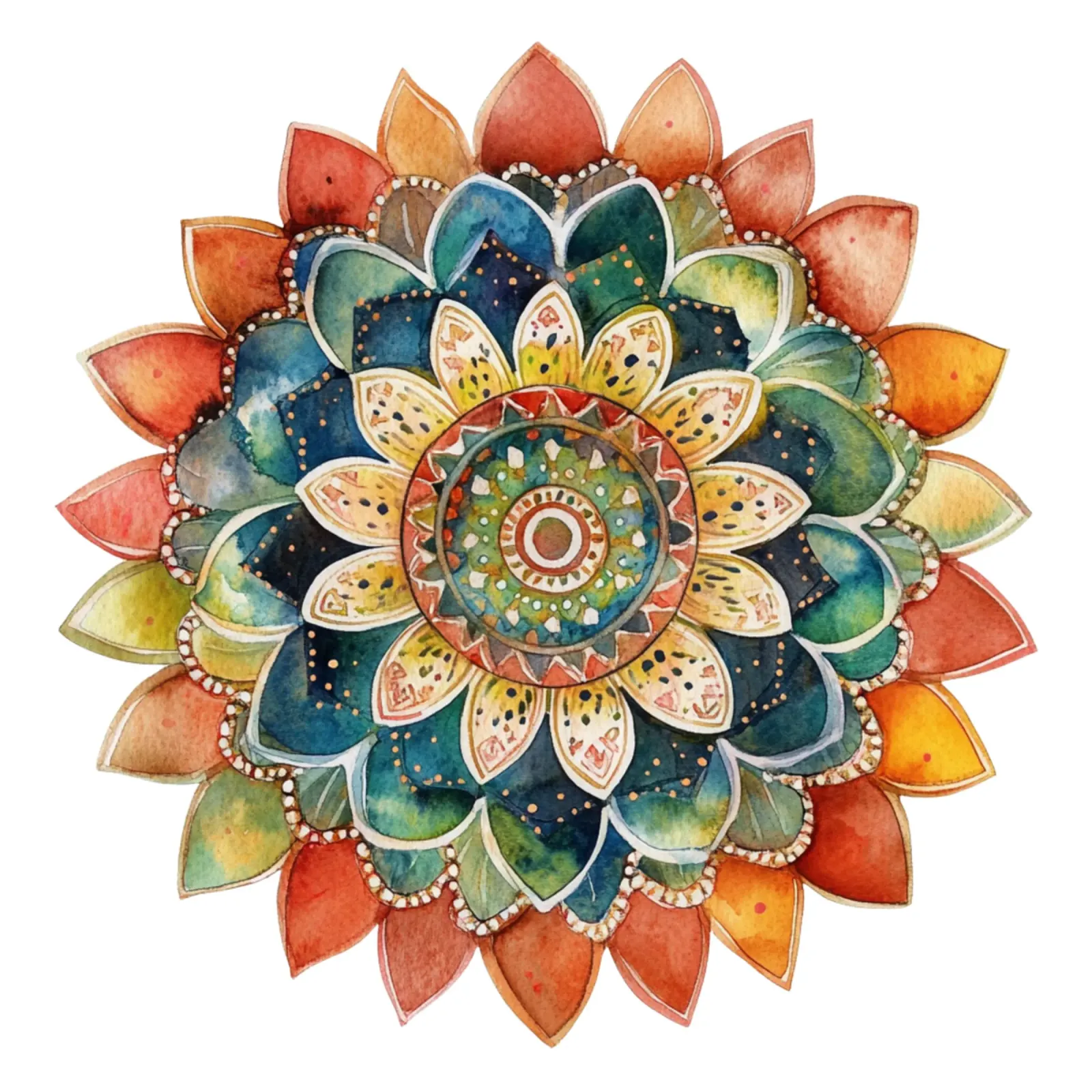 Mandala terrestre ad acquerello pellicola backlit da Spiritual Touch