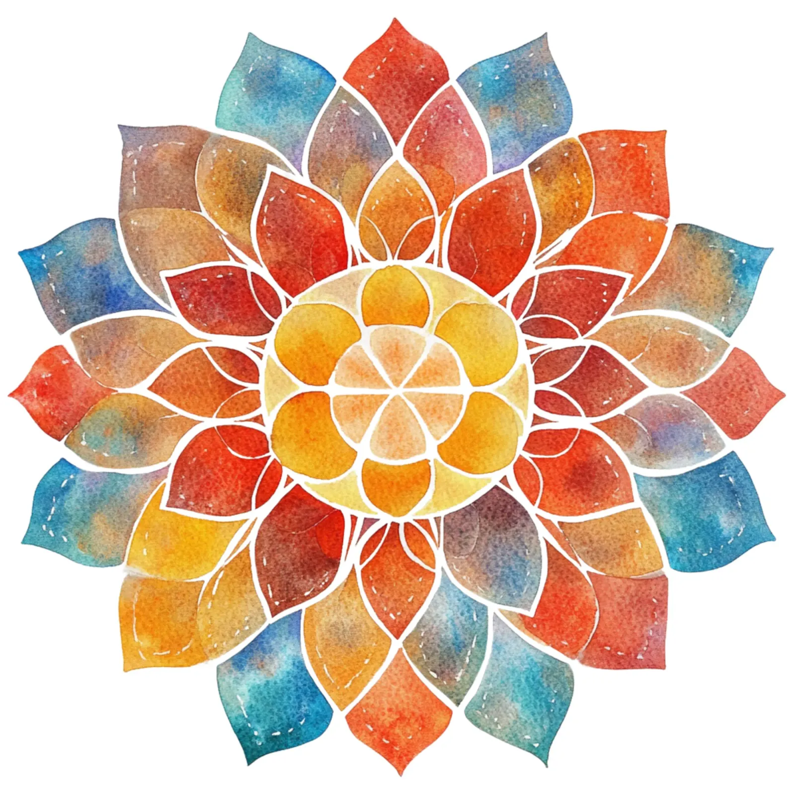Mandala terrestre ad acquerello pellicola backlit da Spiritual Touch