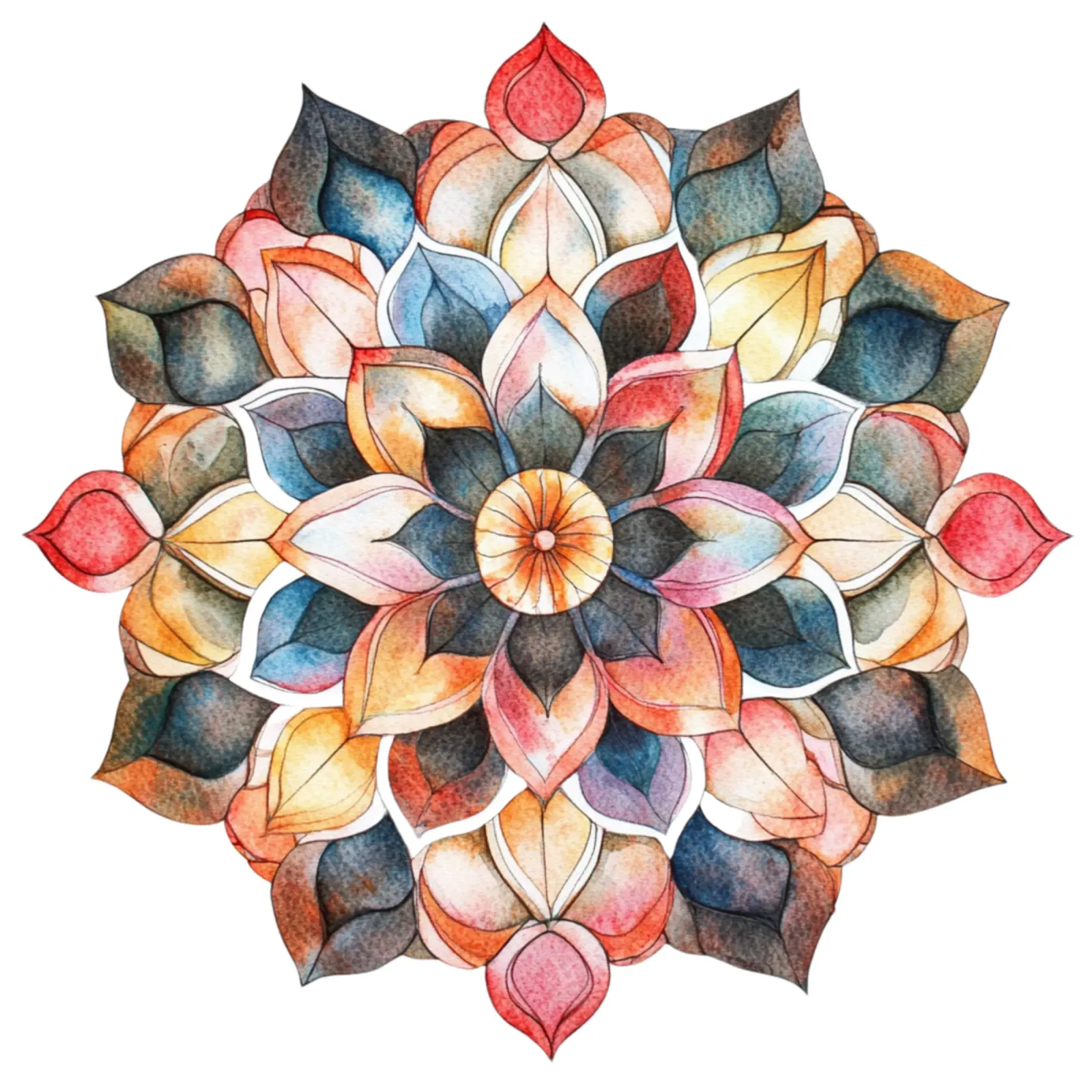 Mandala terrestre ad acquerello pellicola backlit da Spiritual Touch