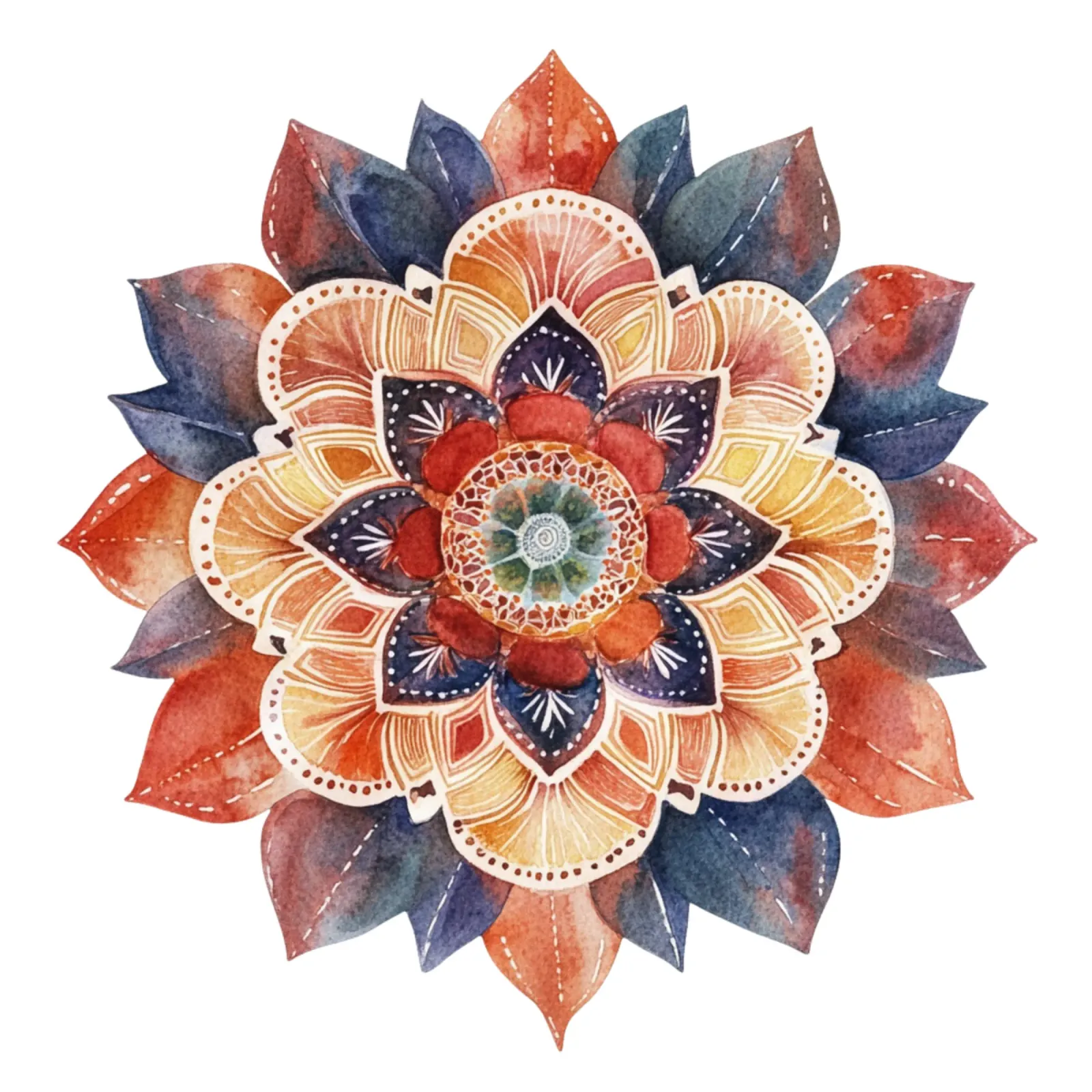 Mandala terrestre ad acquerello pellicola backlit da Spiritual Touch