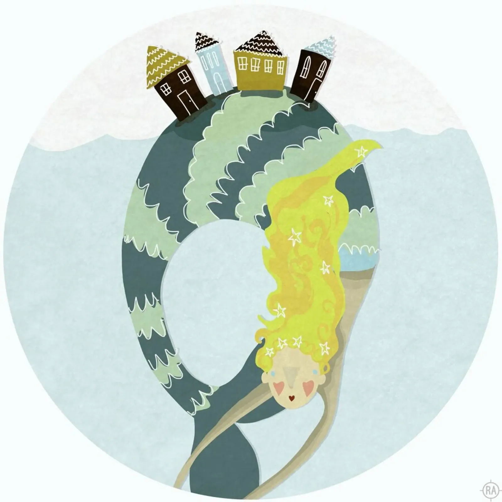 Mermaid canvas by Amalia Restrepo