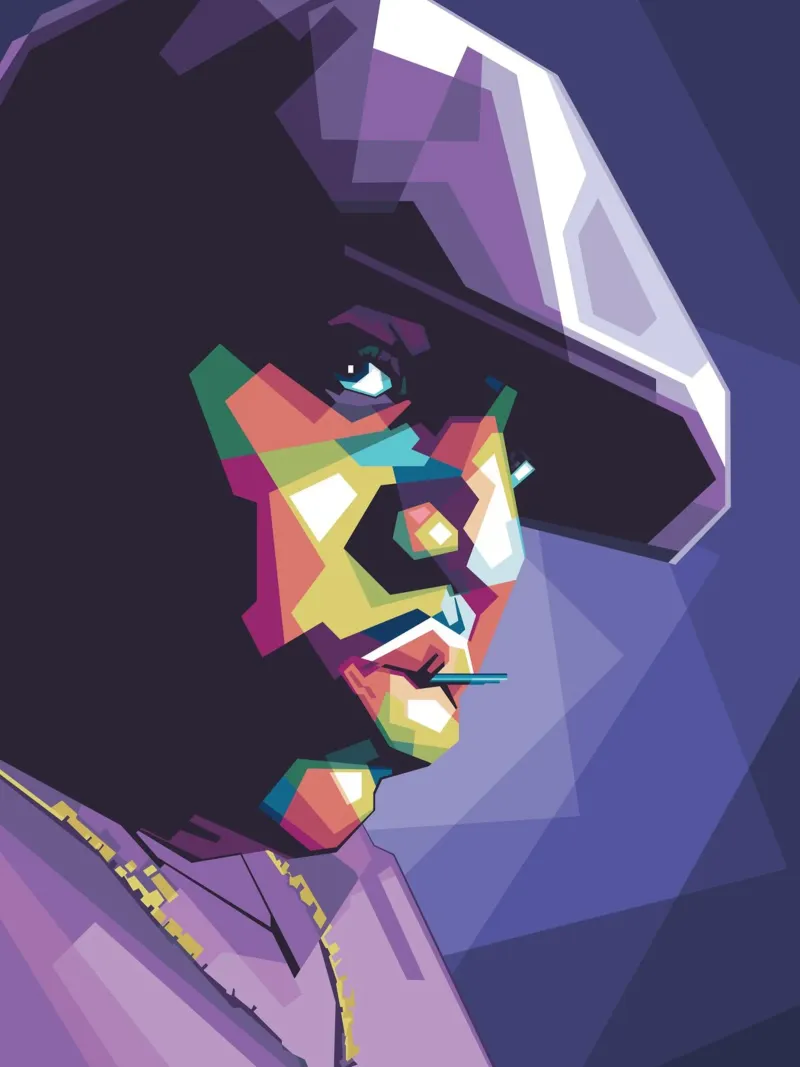 Biggie WPAP di tendenza pellicola backlit da Alkahfsmart