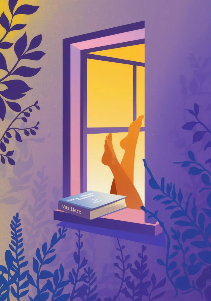 Window Book View canvas by Demar Galleria