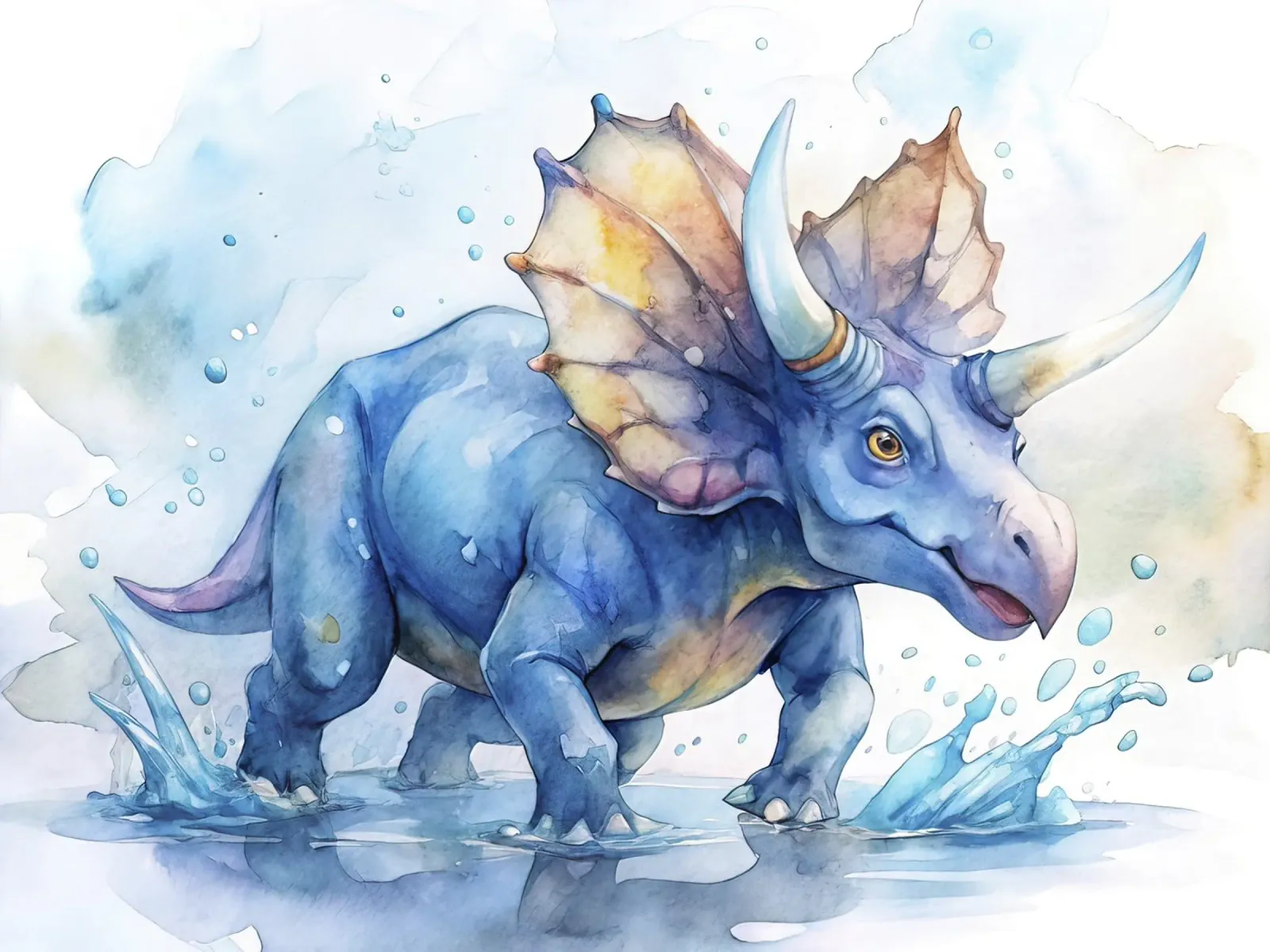 dinosauro triceratopo carta hahnemühle da 🎁 ARTVI-SHOP