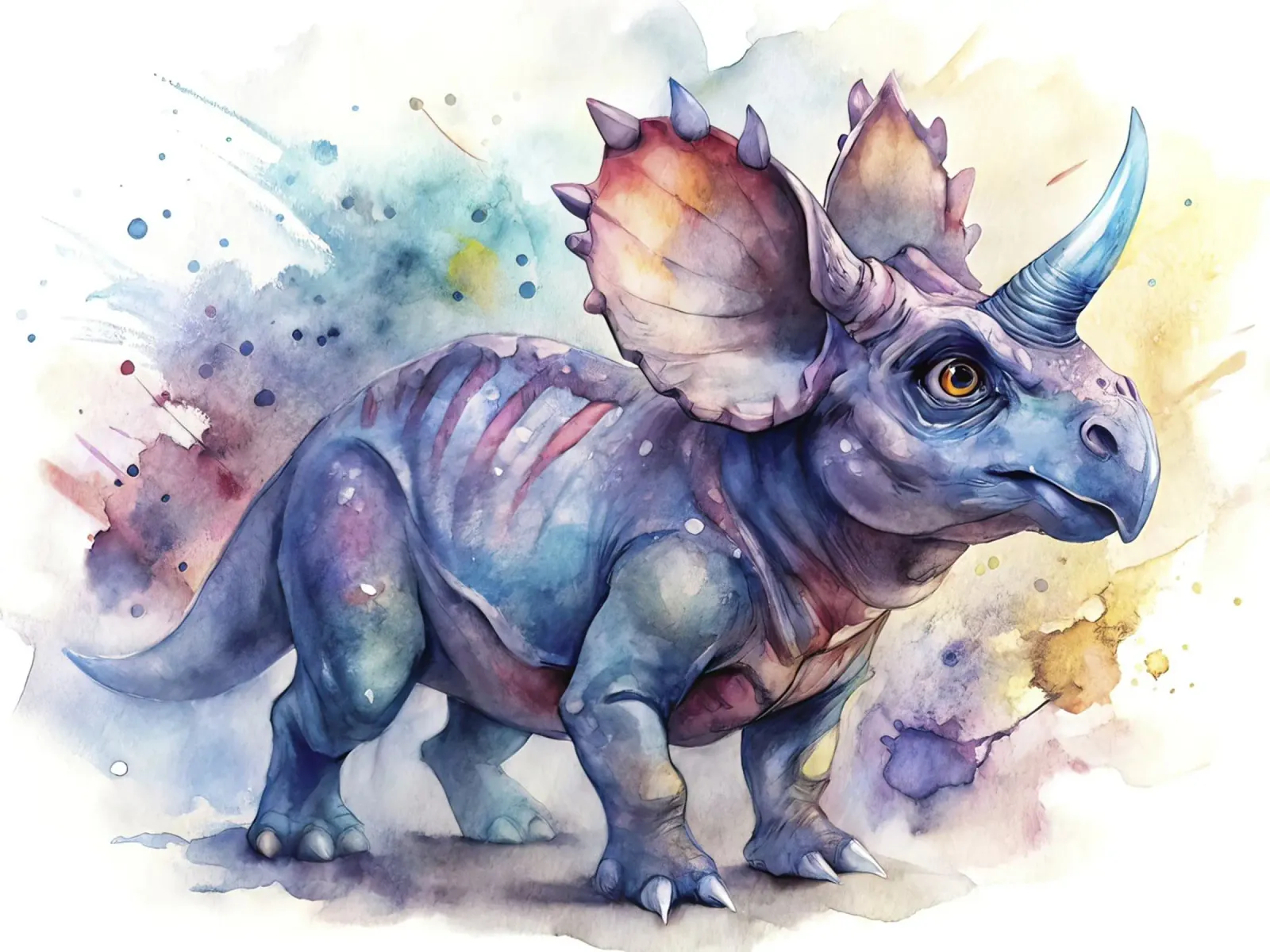 proceratops dinosaurus canvas met Baklijst van 🎁 ARTVI-SHOP