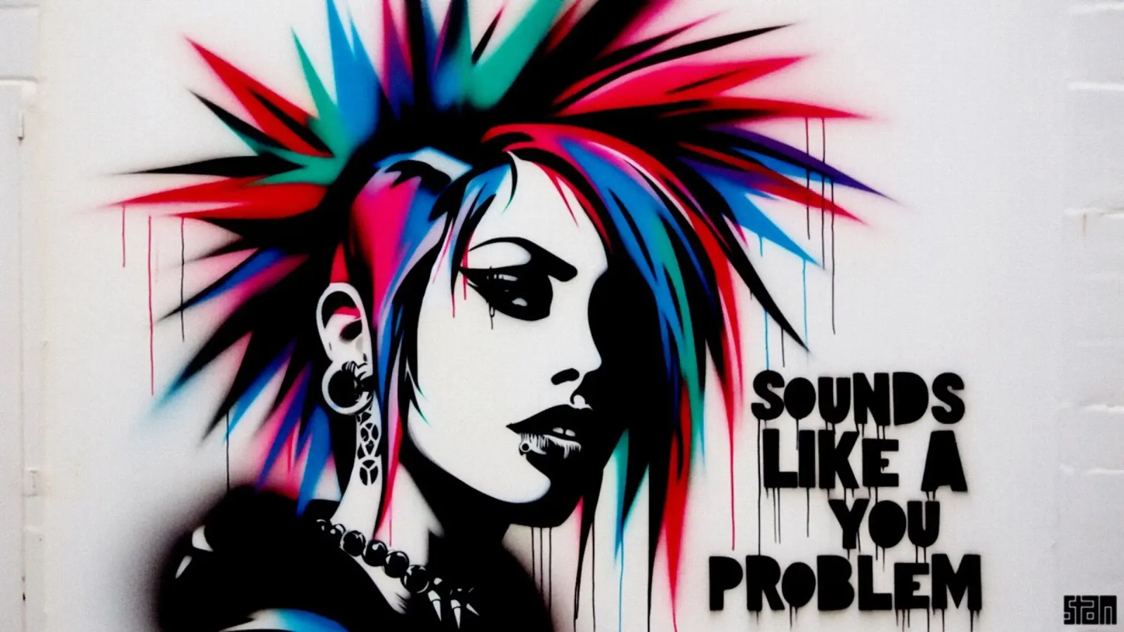 sounds like a you problem – Stencil, Graffiti & Streetart carta hahnemühle da STAN Z.