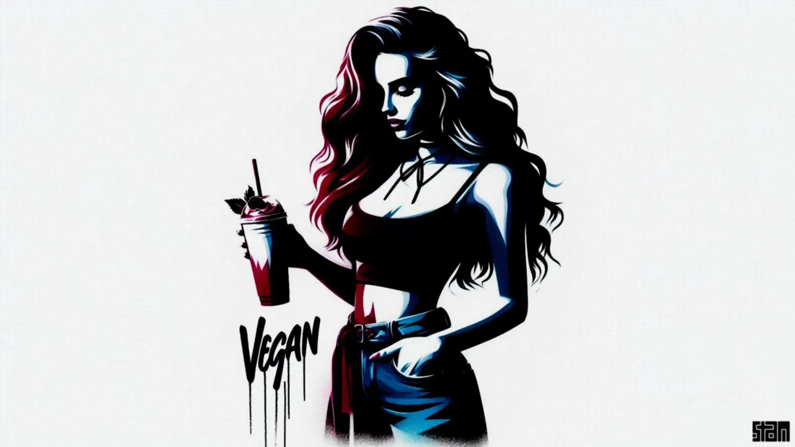 vegan smoothie – Stencil, Graffiti & Streetart pellicola backlit da STAN Z.