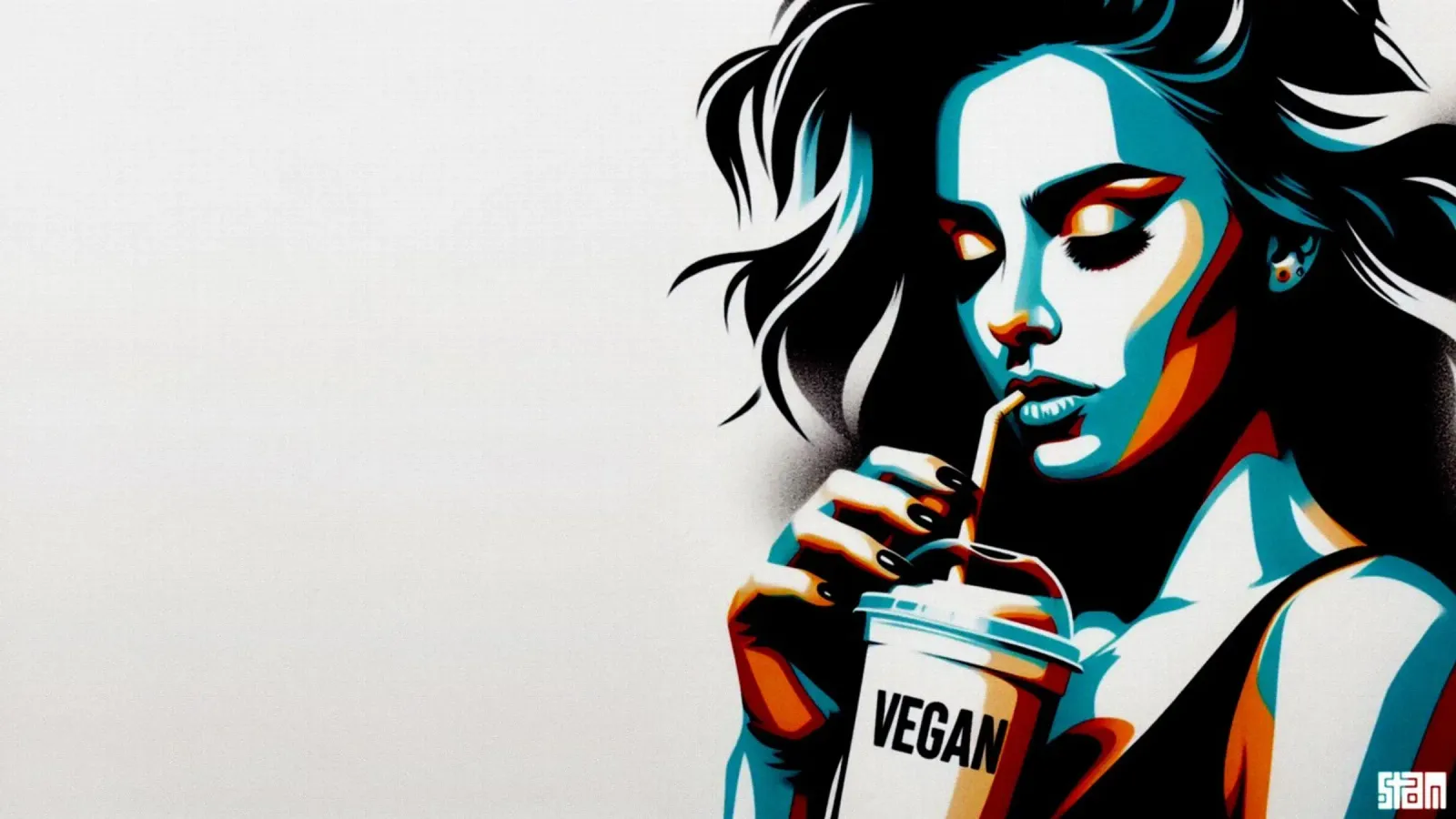 vegan smoothie – Stencil, Graffiti & Streetart pellicola backlit da STAN Z.