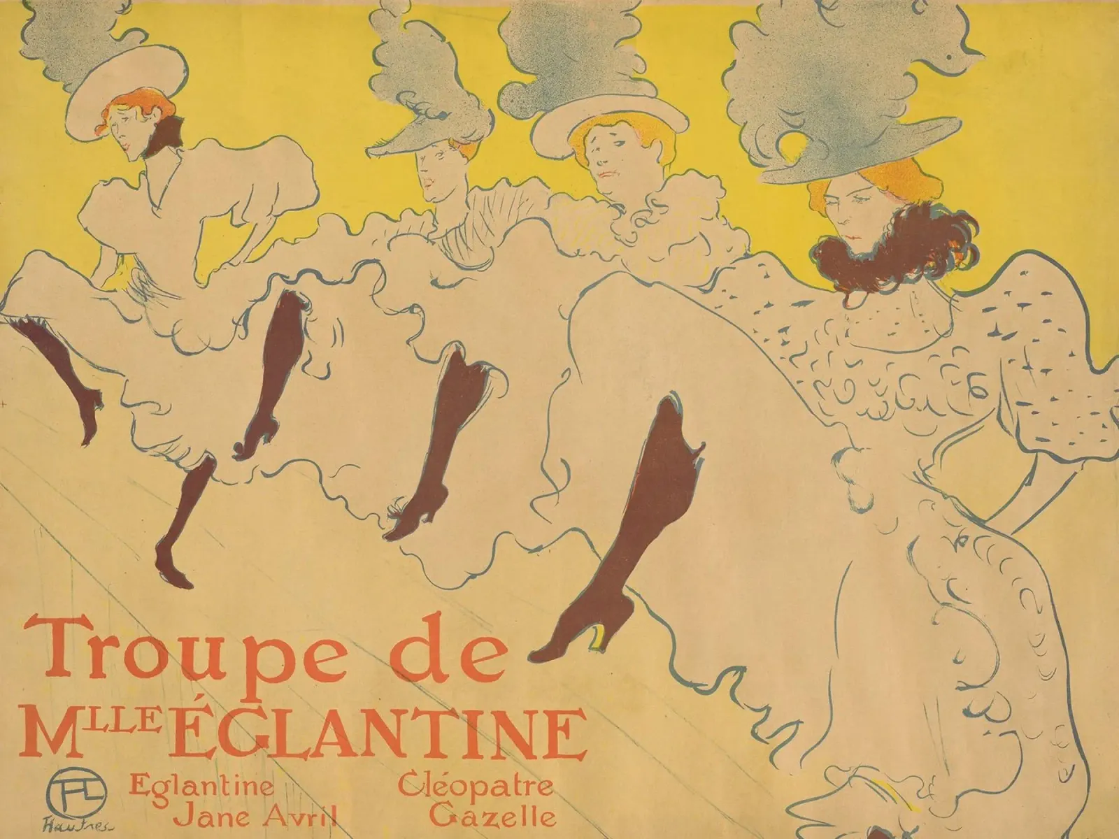 Henri de Toulouse-Lautrec - Mademoiselle Eglantine Troupe pellicola backlit da Timeless Artworks