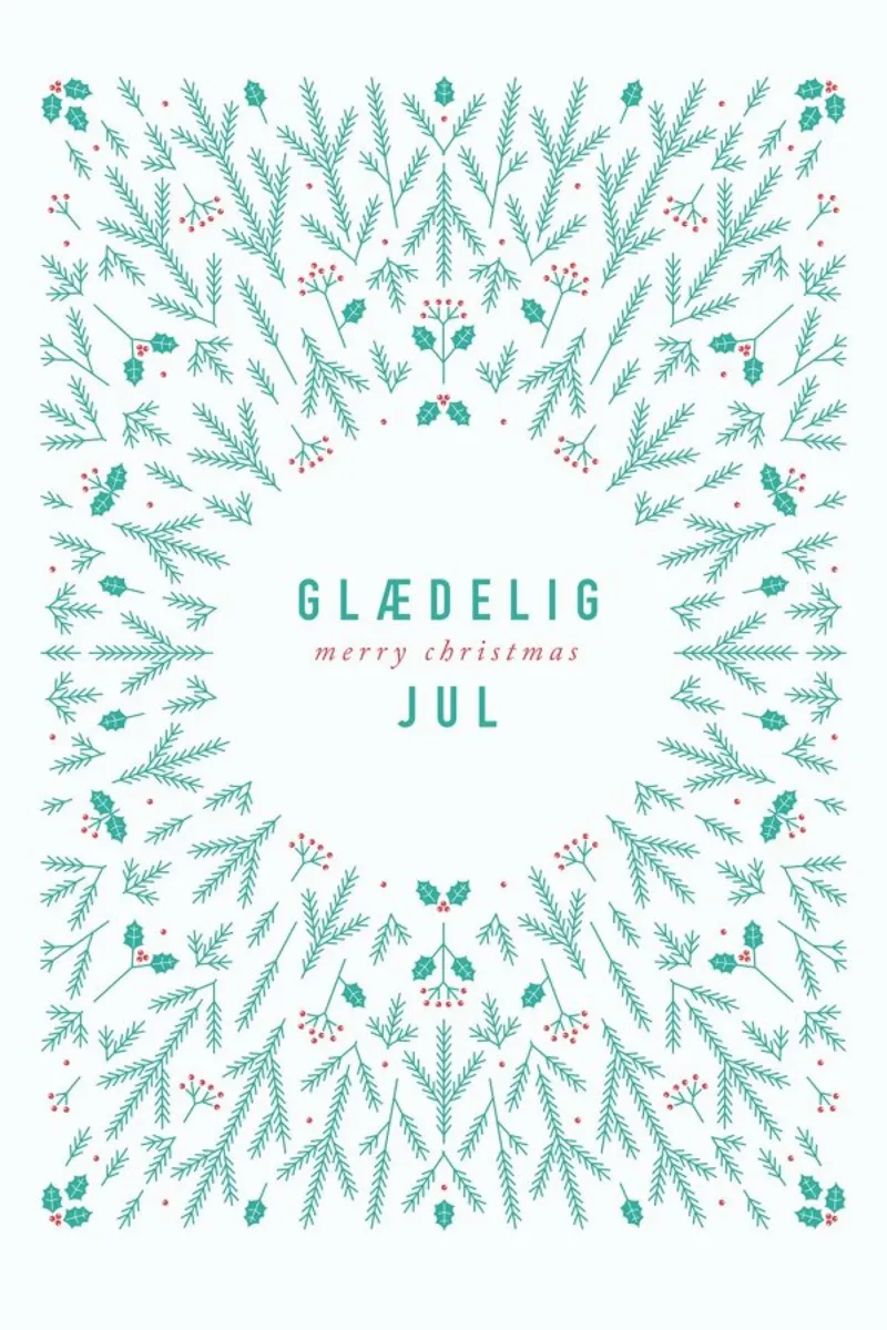 Skadinavische Weihnacht No. 1 poster con telaio in alluminio da typealive