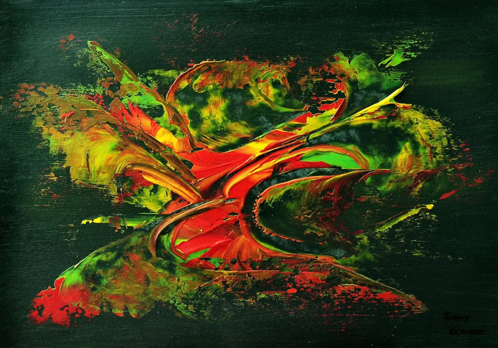 IDEAL GIFT 145 poster con telaio in alluminio da Thierry Vobmann Abstract painting