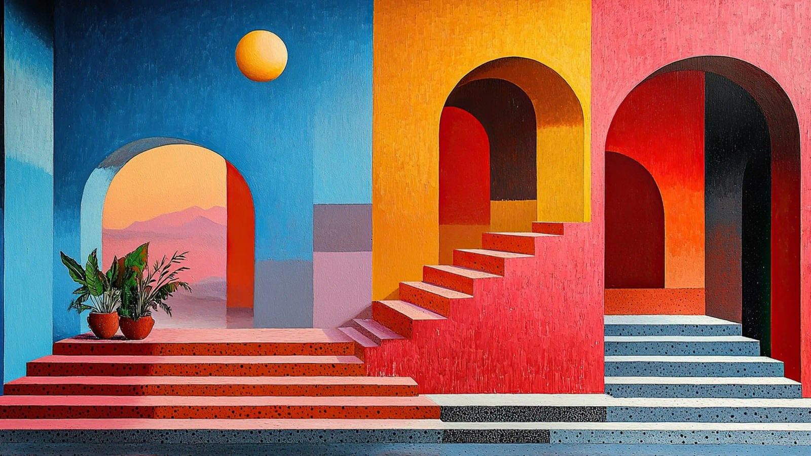 Surrealism Architecture Design Geometry poster by Nikis Art Studio