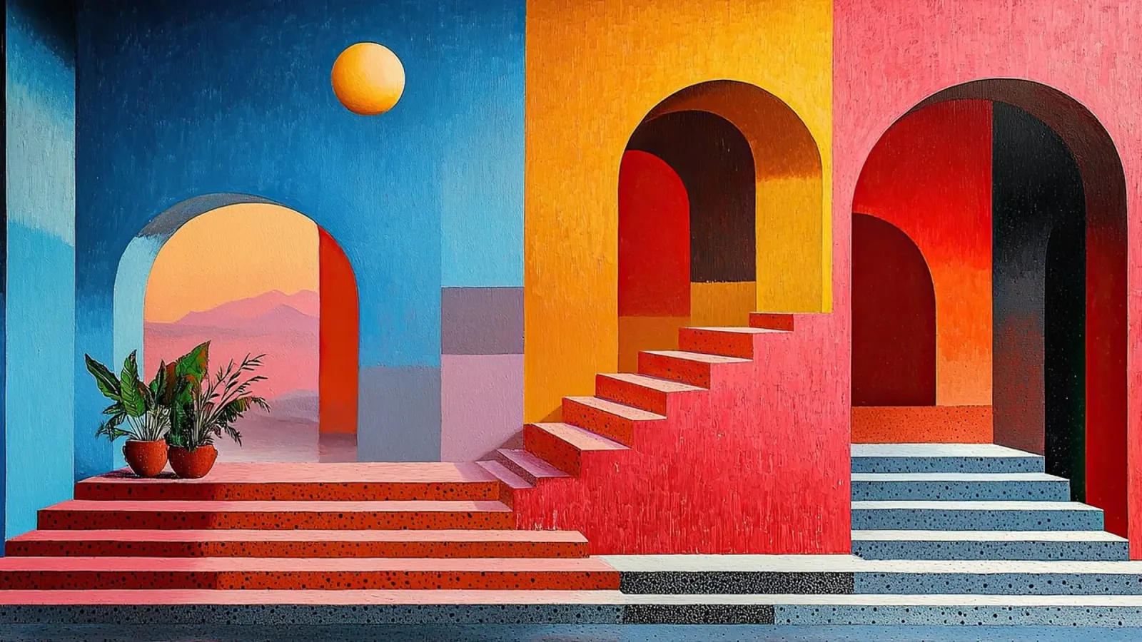 Surrealisme Architectuur Ontwerp Meetkunde hahnemühle van Nikis Art Studio