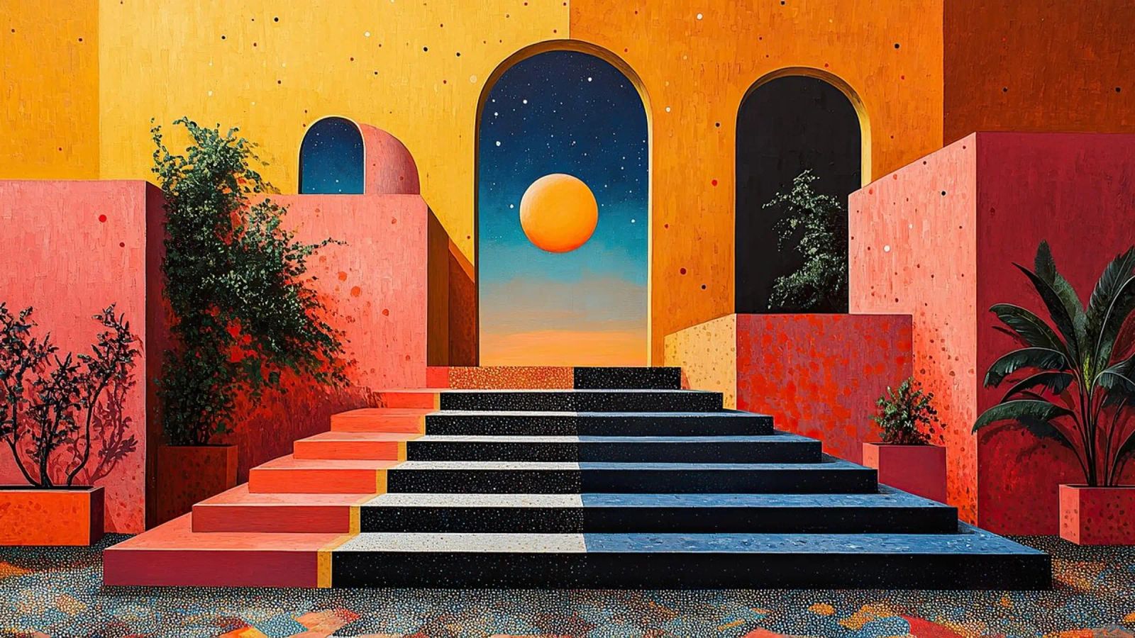Surrealismo Architettura Design Geometria pannello forex da Nikis Art Studio