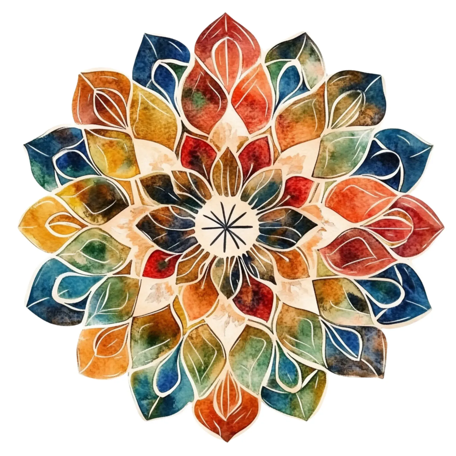 Mandala terrestre ad acquerello pellicola backlit da Spiritual Touch