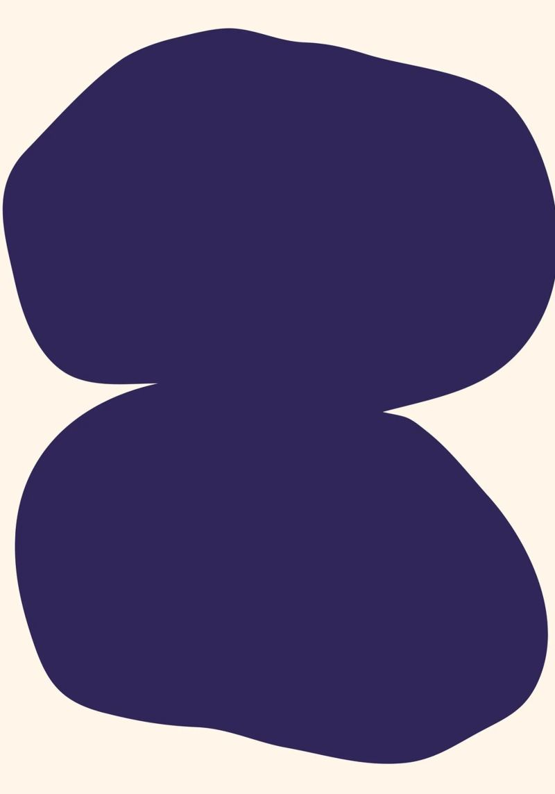 "Flow State" – Minimalist Abstract Shapes Print poster van PrintCessStudio
