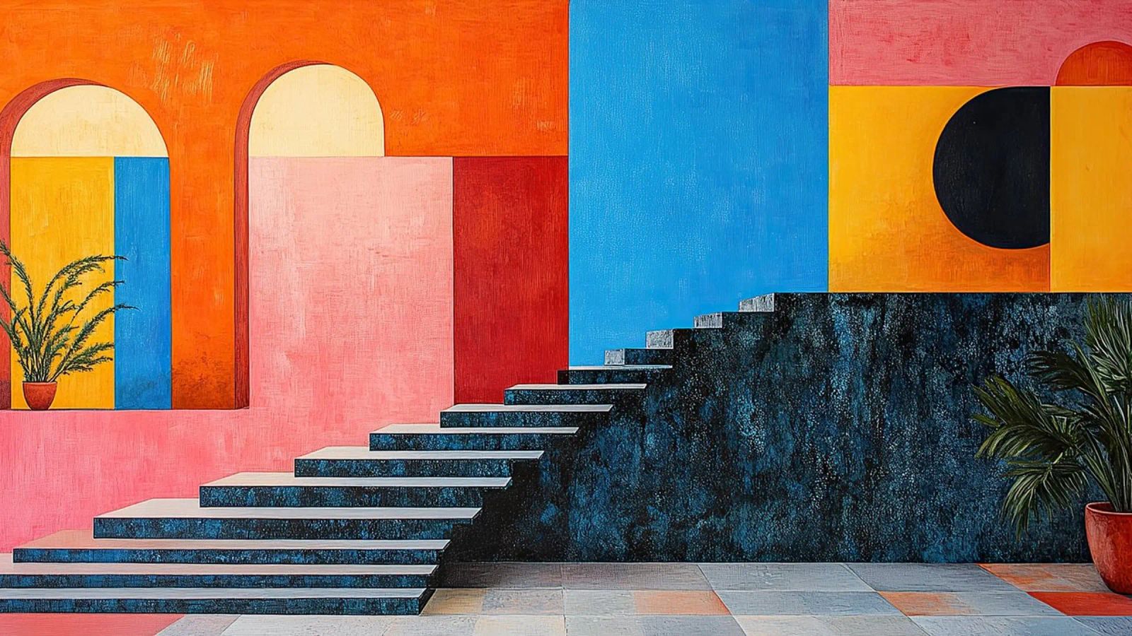 Surrealism Architecture Design Geometry poster by Nikis Art Studio