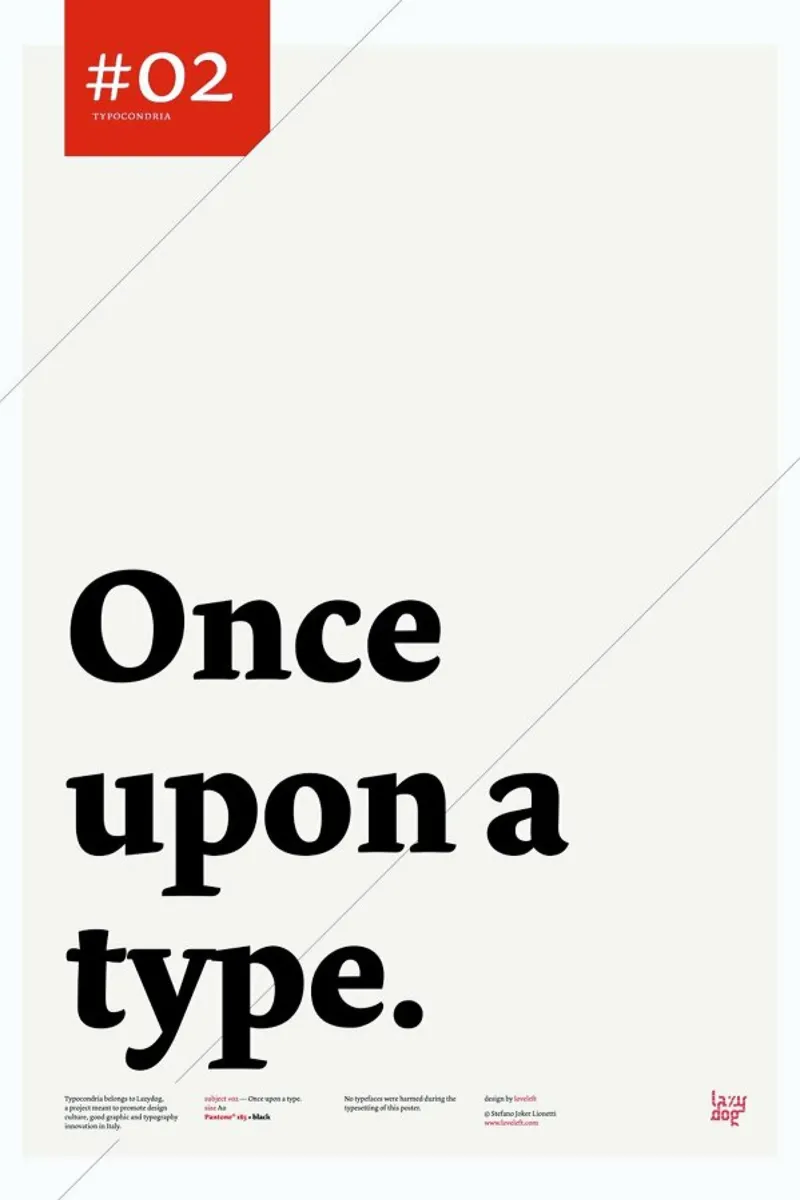 Once upon a type tela da Stefano Joker Lionetti