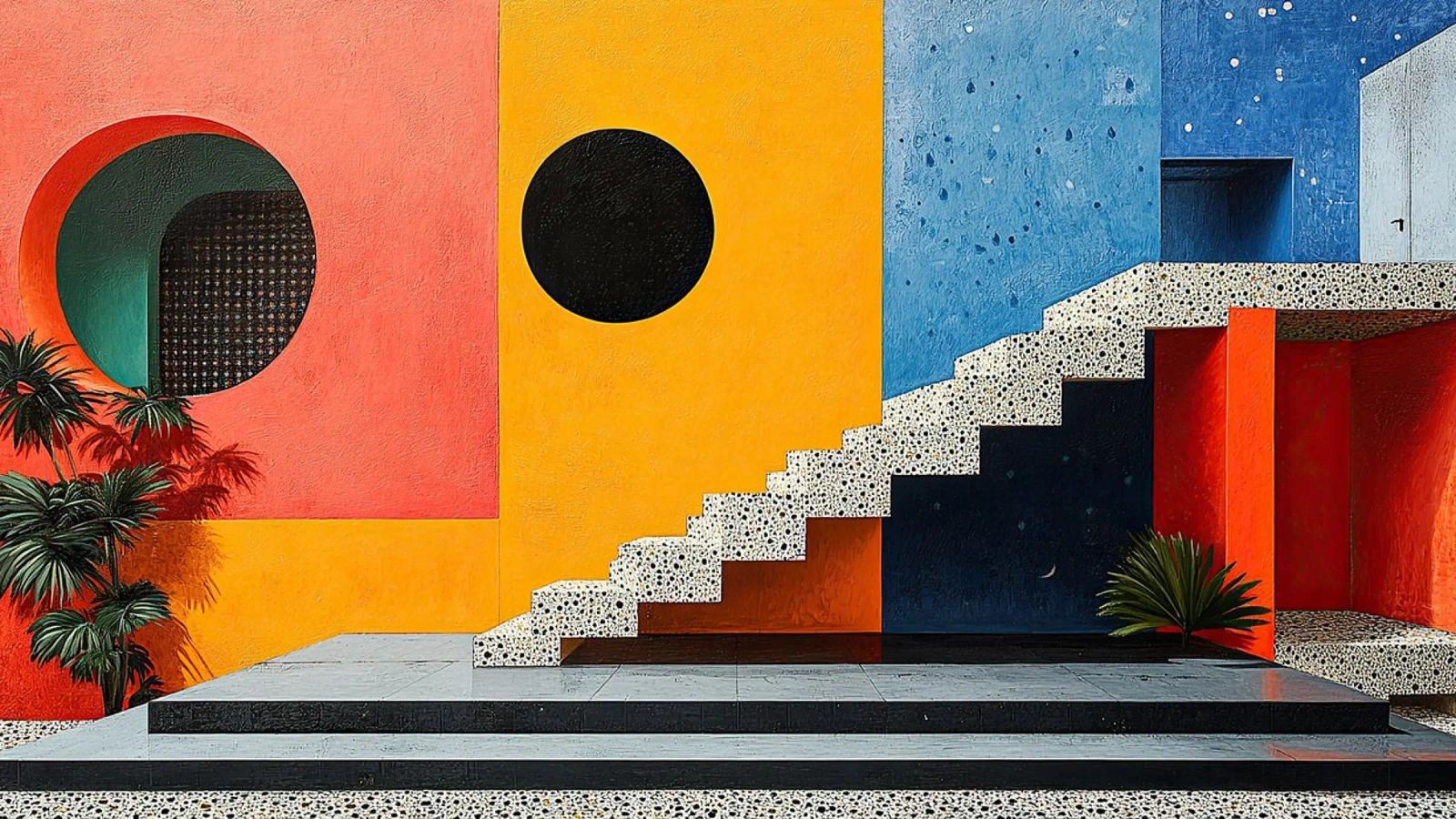 Surrealism Architecture Design Geometry poster by Nikis Art Studio