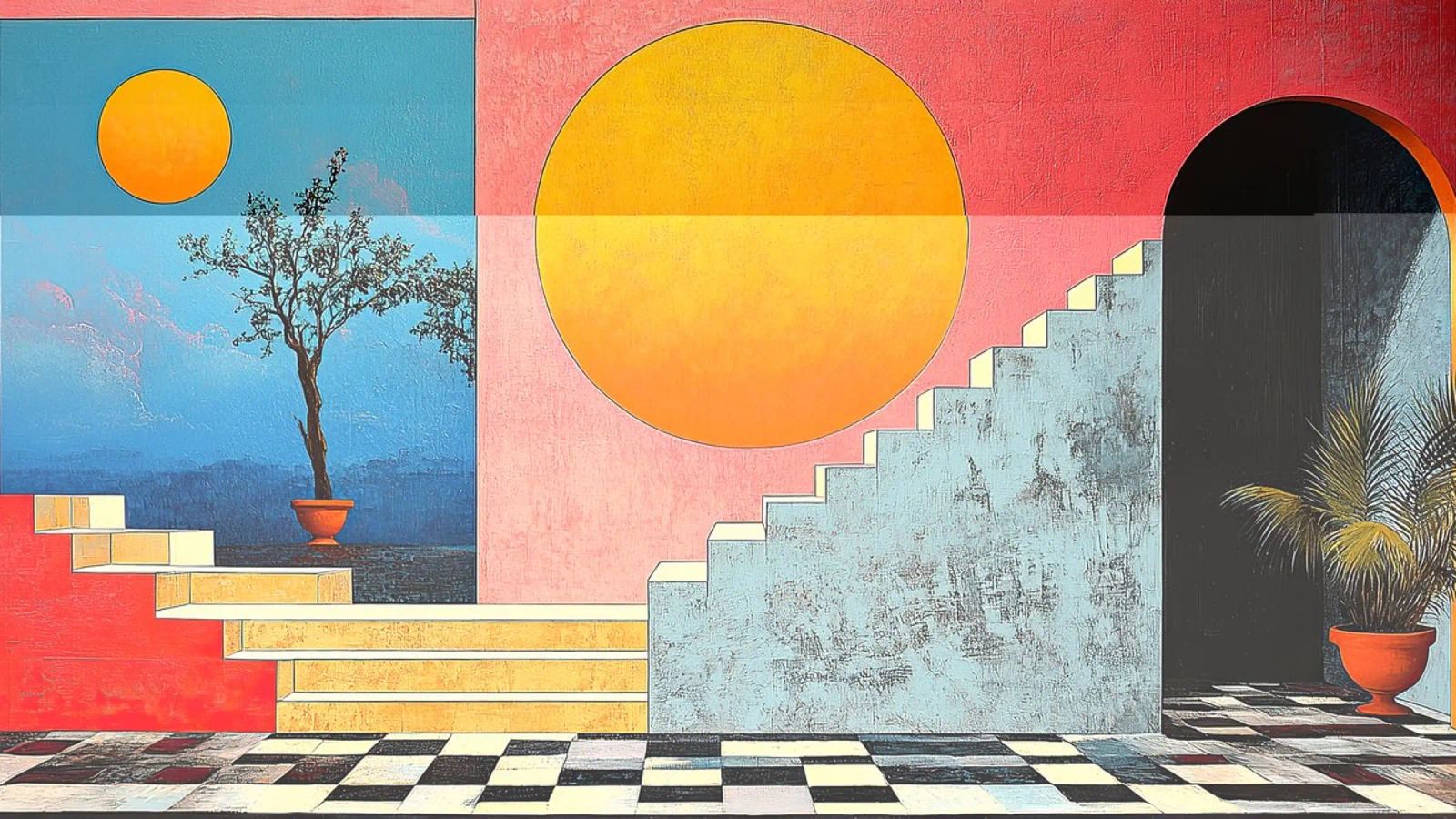 Surrealism Architecture Design Geometry poster by Nikis Art Studio