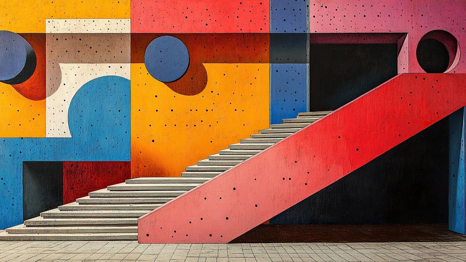 Surrealismo Architettura Design Geometria pannello forex da Nikis Art Studio