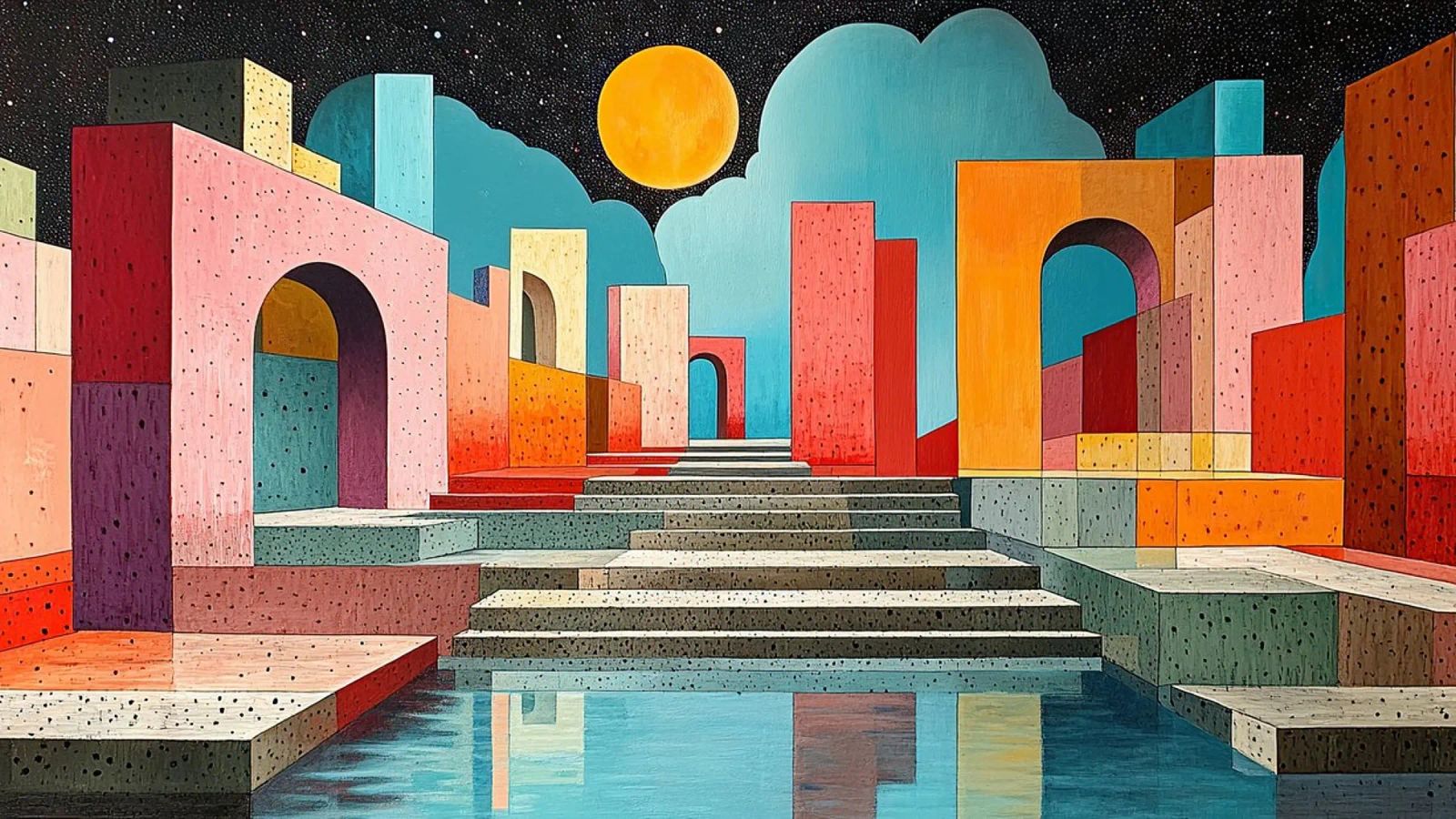 Surrealism Architecture Design Geometry poster by Nikis Art Studio