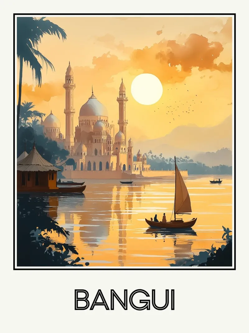 Bangui poster con telaio in plastica da Frame the World