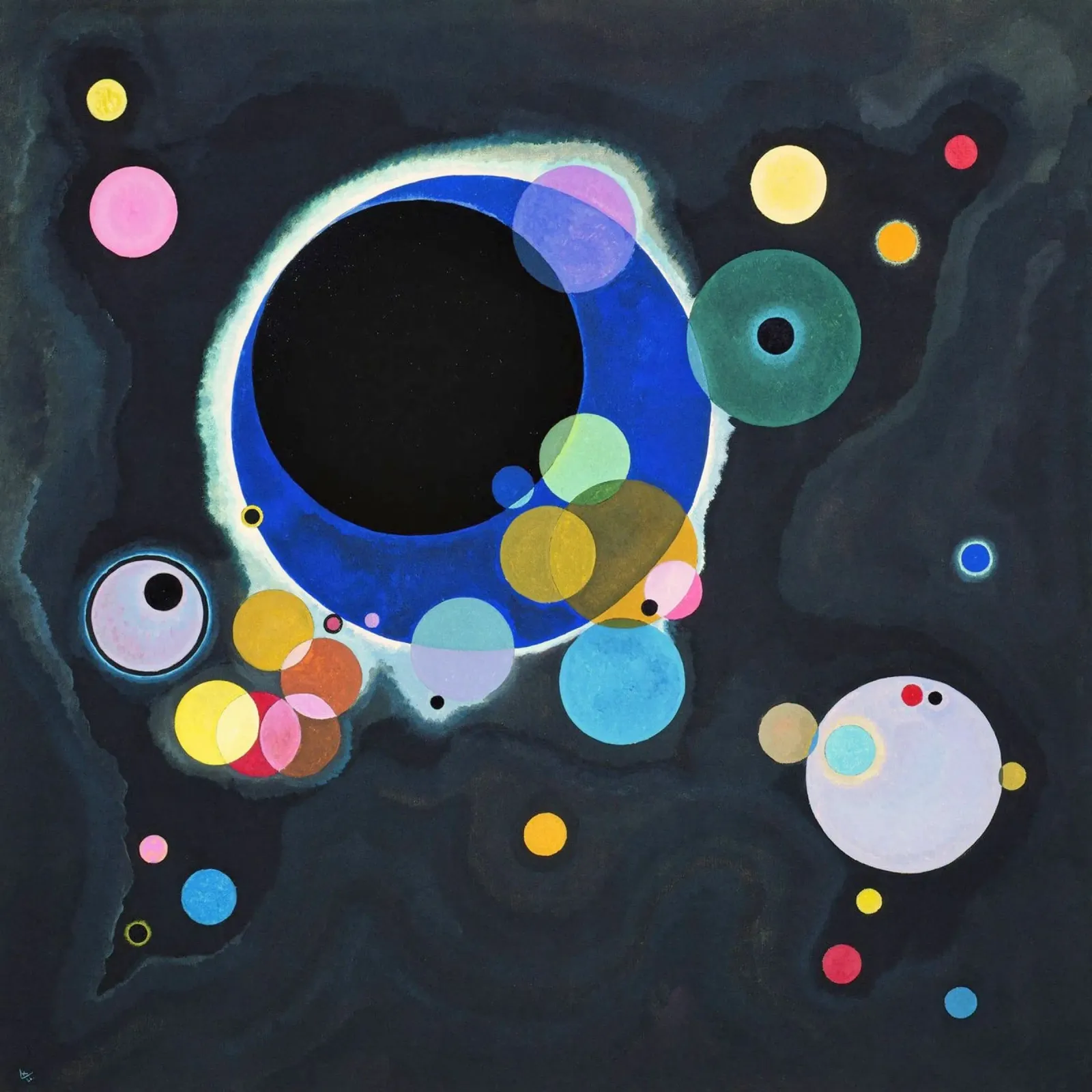Wassily Kandinsky - Several Circles canvas with Floater frame by William Store