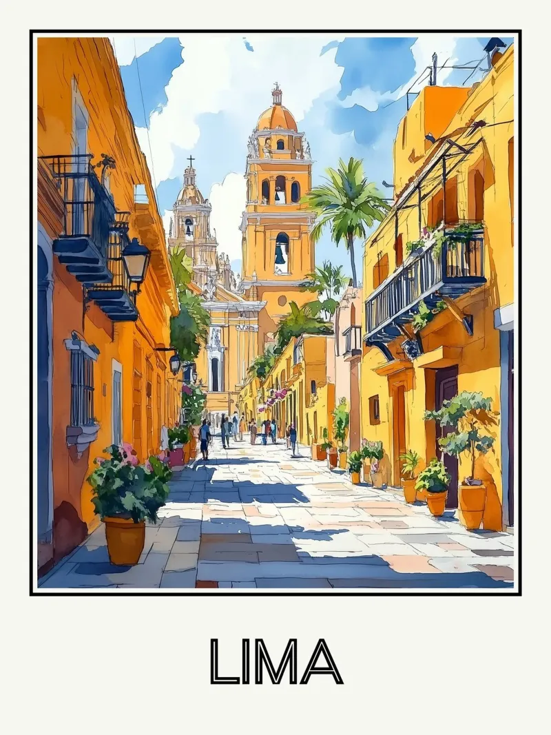 Lima poster con telaio in legno da Frame the World