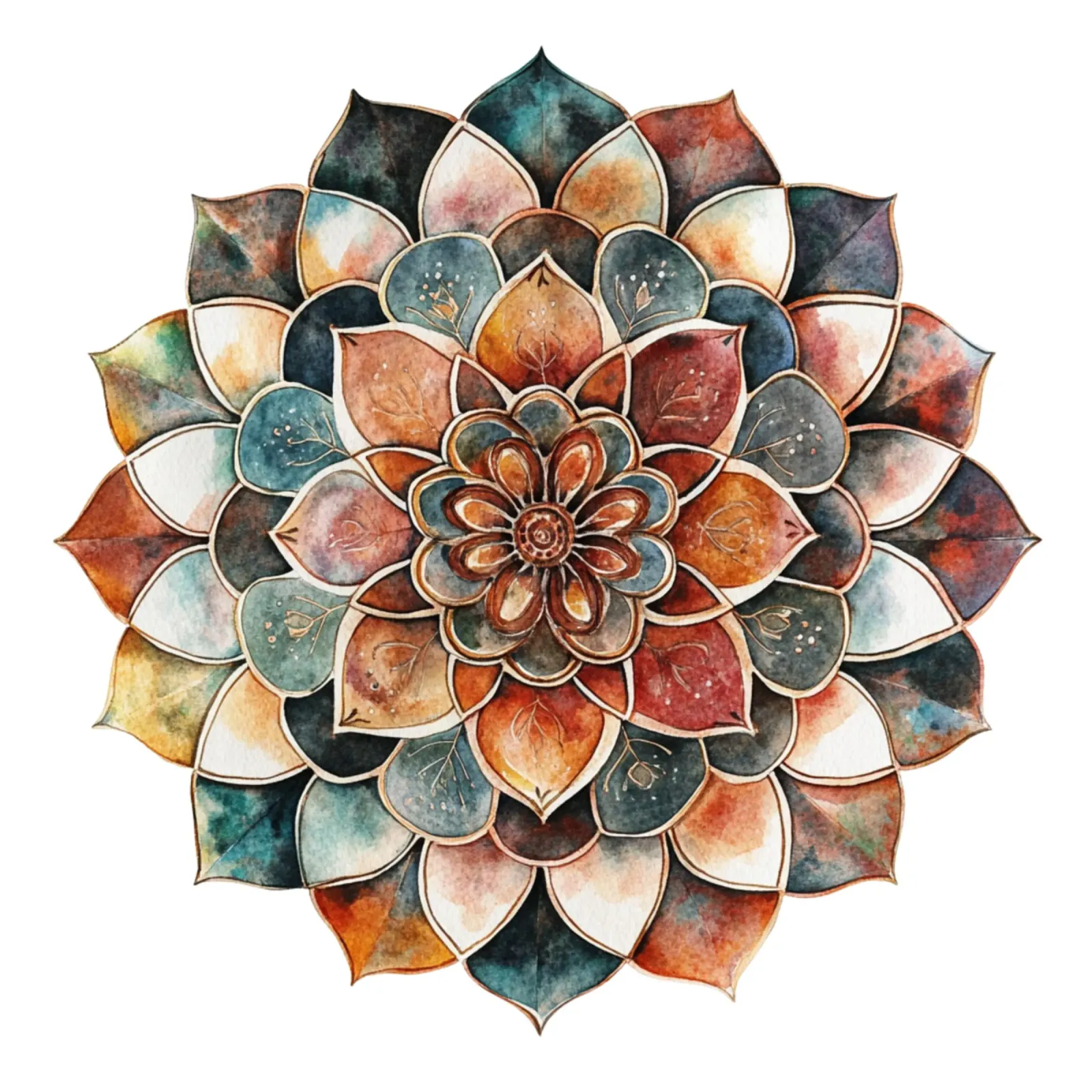 Mandala terrestre ad acquerello pellicola backlit da Spiritual Touch