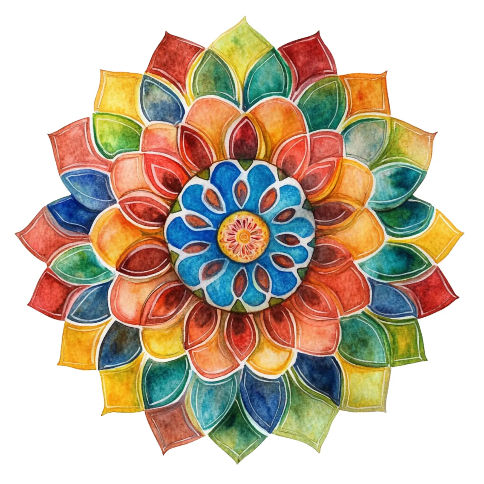 Mandala terrestre ad acquerello pellicola backlit da Spiritual Touch