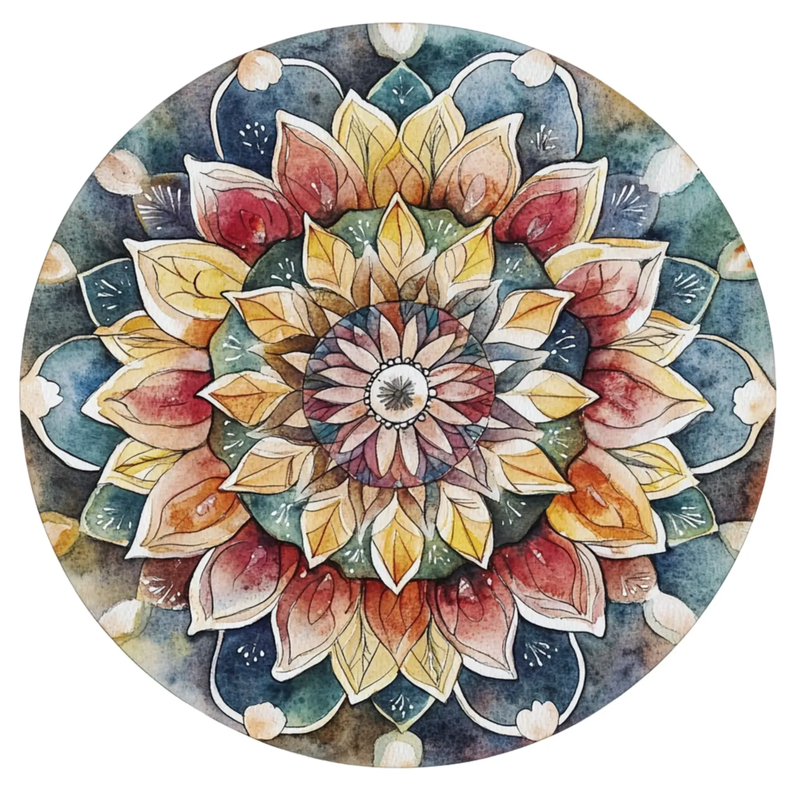 Mandala terrestre ad acquerello pellicola backlit da Spiritual Touch