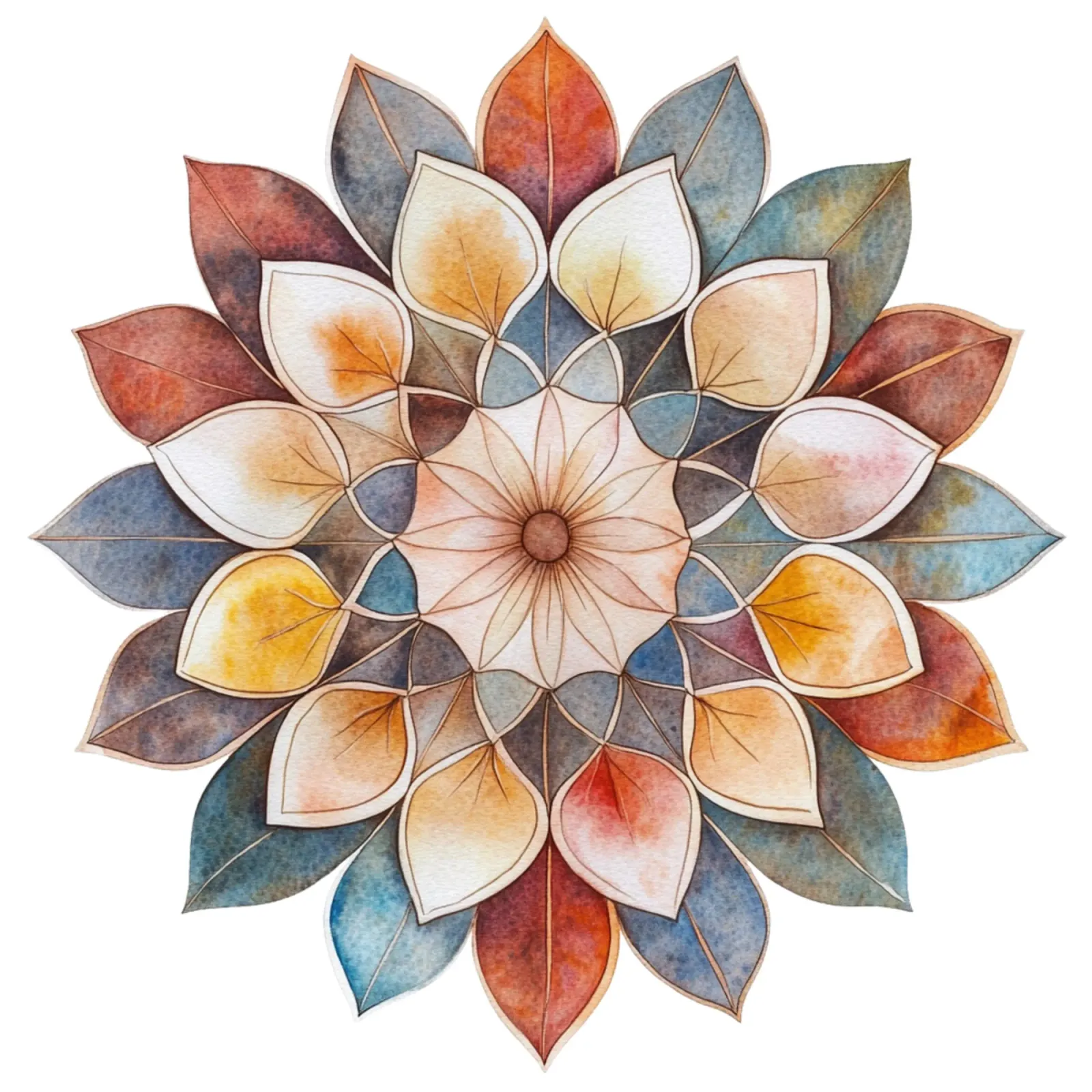 Mandala terrestre ad acquerello pellicola backlit da Spiritual Touch