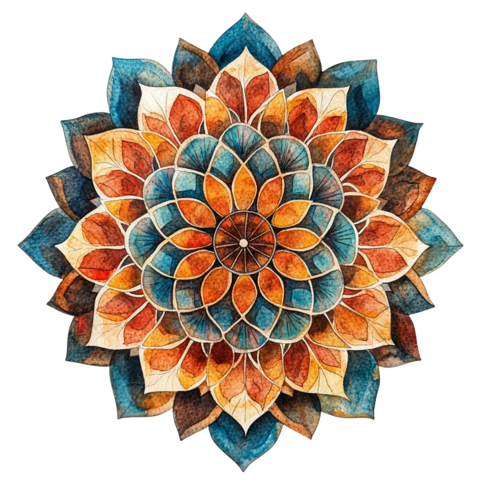 Mandala terrestre ad acquerello pellicola backlit da Spiritual Touch