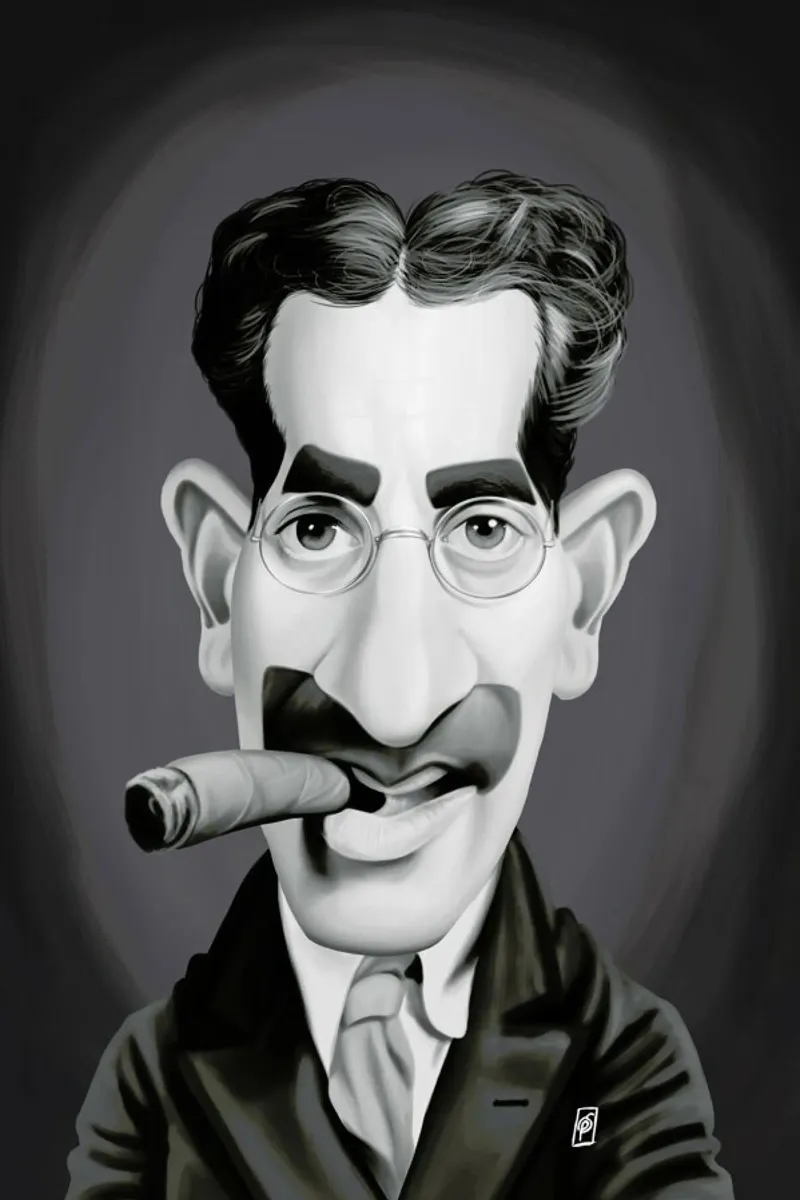 Groucho Marx pellicola backlit da Rob Art | Illustration