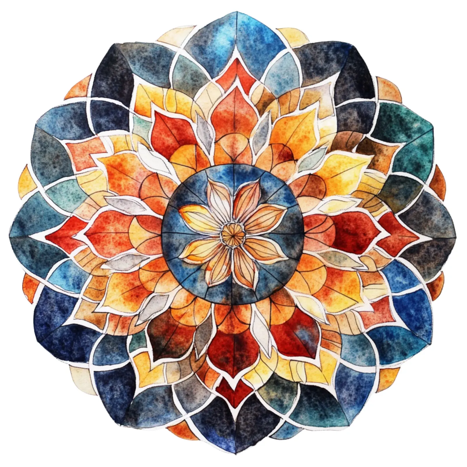 Mandala terrestre ad acquerello pellicola backlit da Spiritual Touch