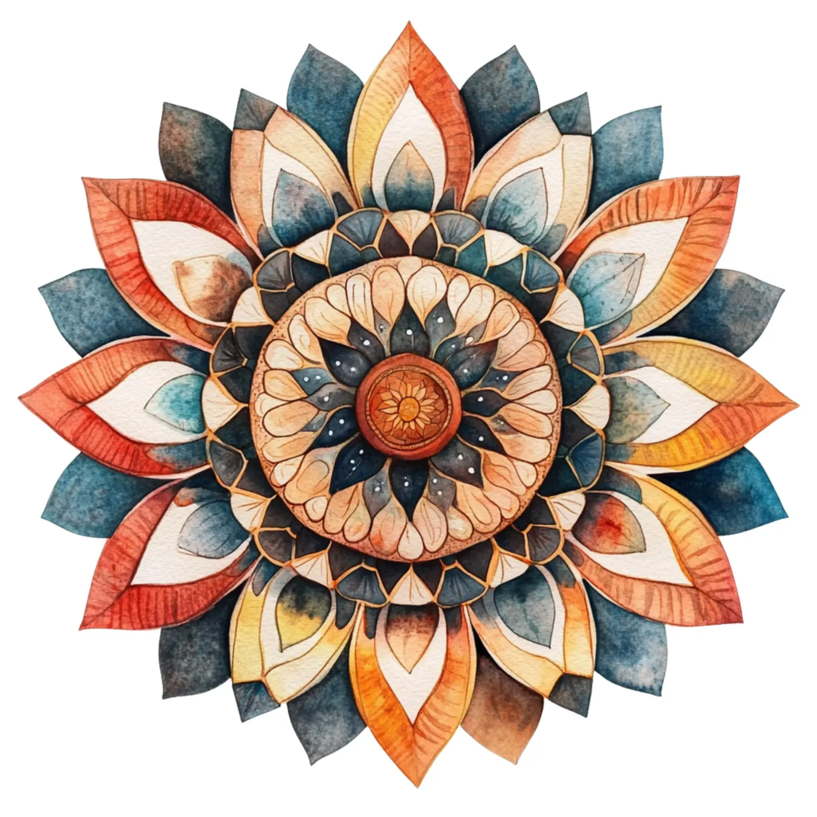Mandala terrestre ad acquerello pellicola backlit da Spiritual Touch