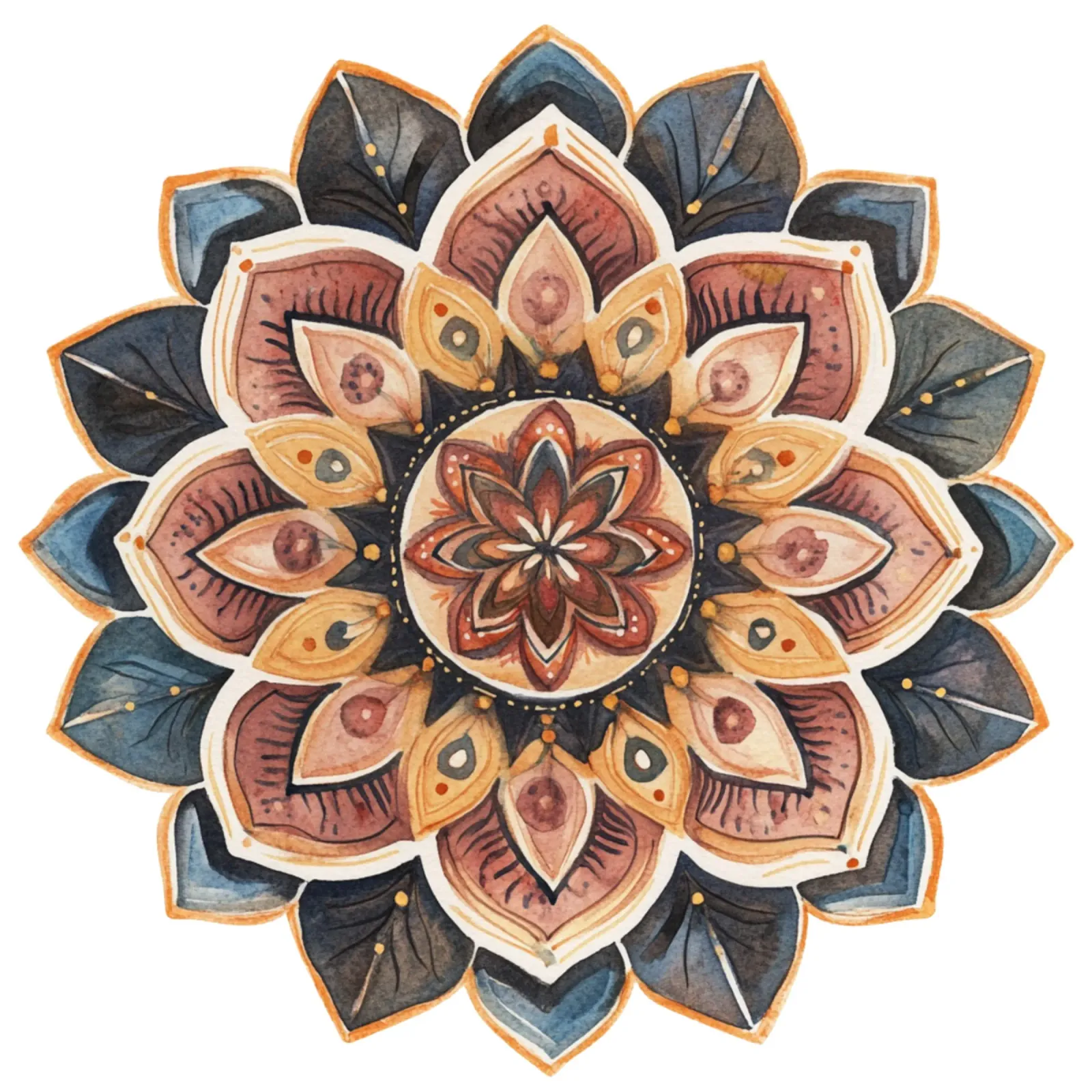 Mandala terrestre ad acquerello pellicola backlit da Spiritual Touch