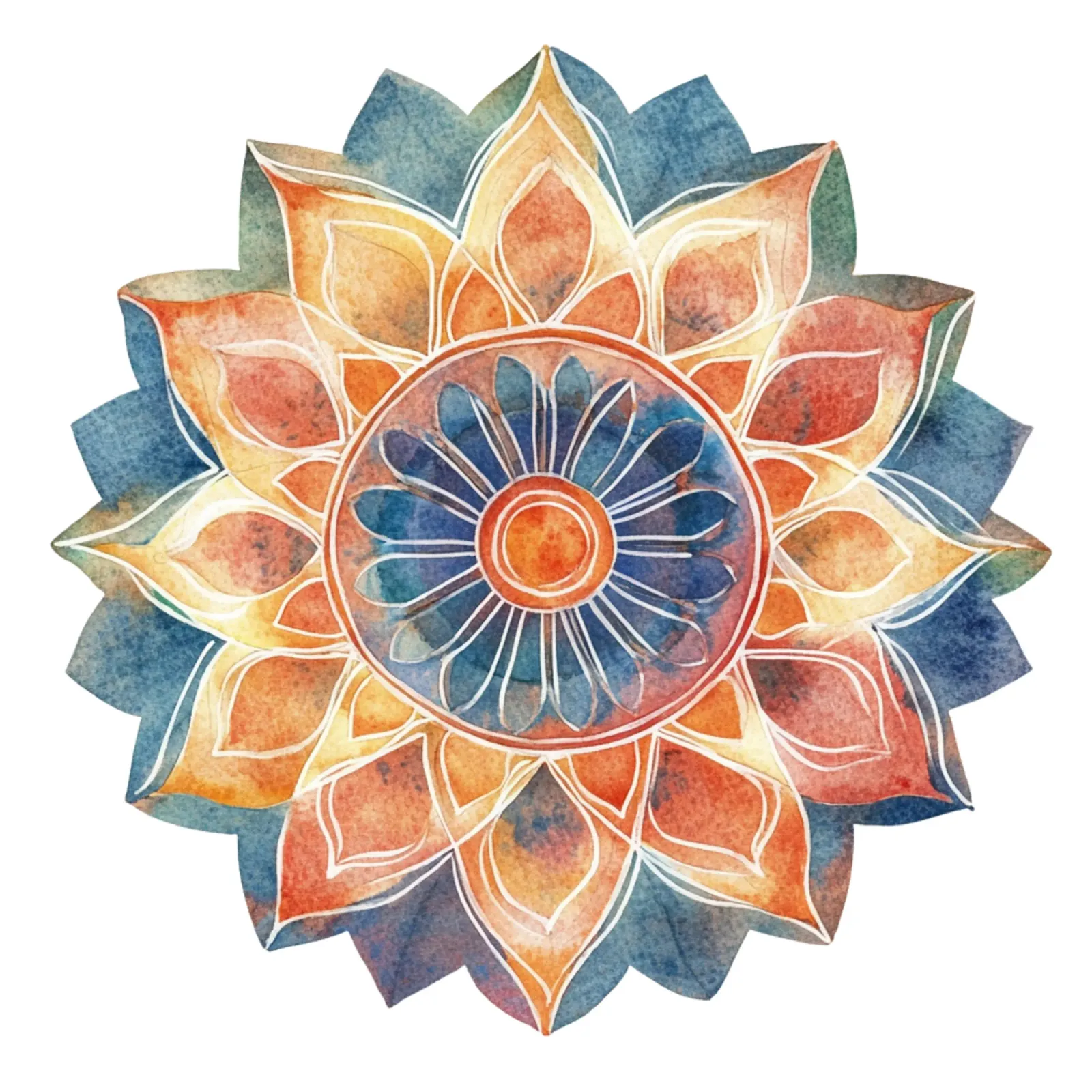 Mandala terrestre ad acquerello pellicola backlit da Spiritual Touch