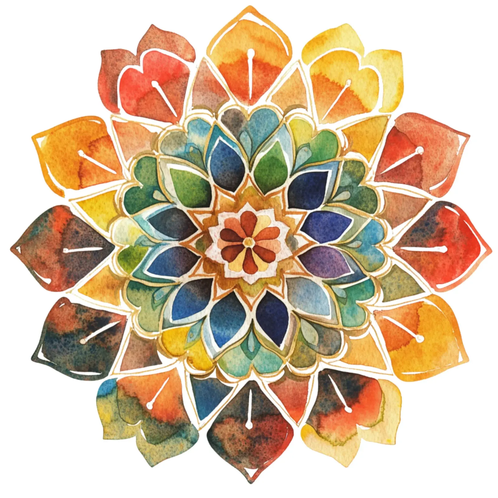 Mandala terrestre ad acquerello pellicola backlit da Spiritual Touch