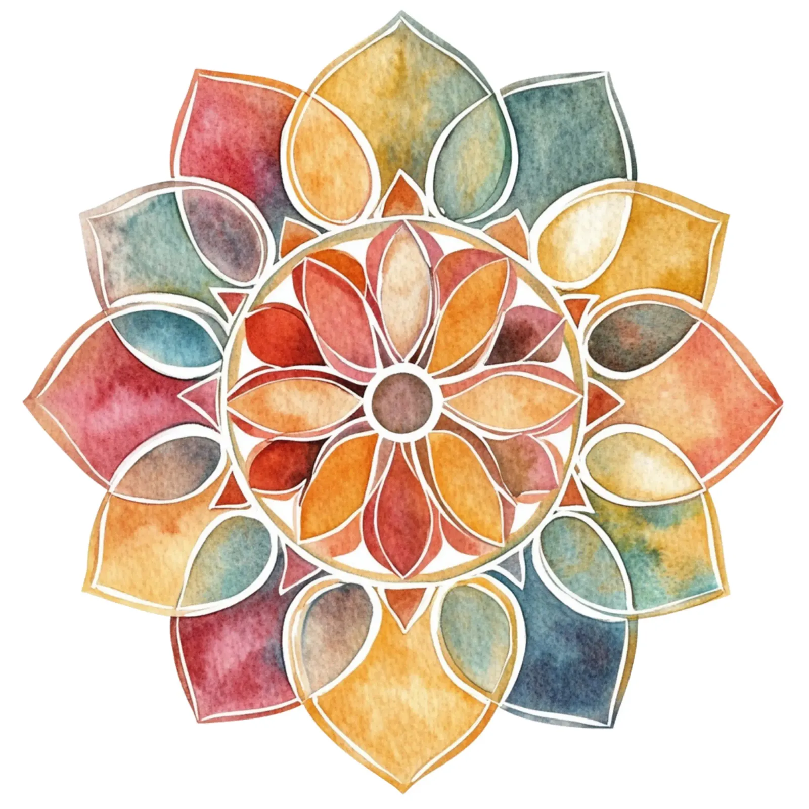 Mandala terrestre ad acquerello pellicola backlit da Spiritual Touch