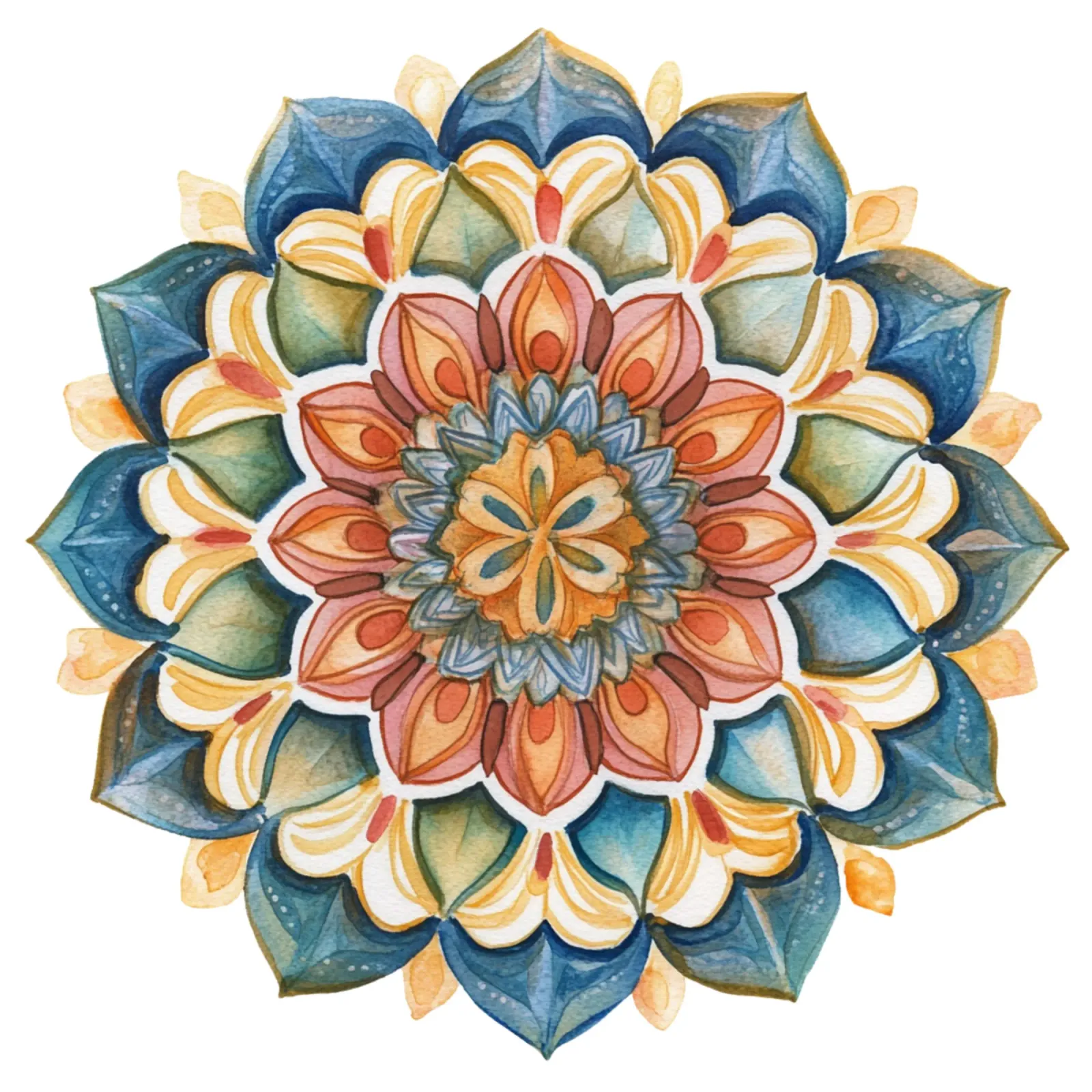 Mandala terrestre ad acquerello pellicola backlit da Spiritual Touch