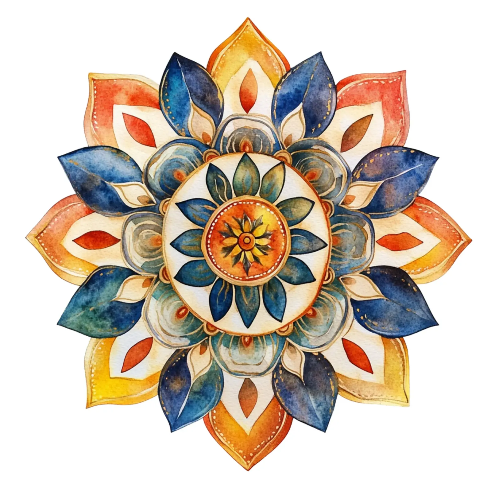 Mandala terrestre ad acquerello pellicola backlit da Spiritual Touch