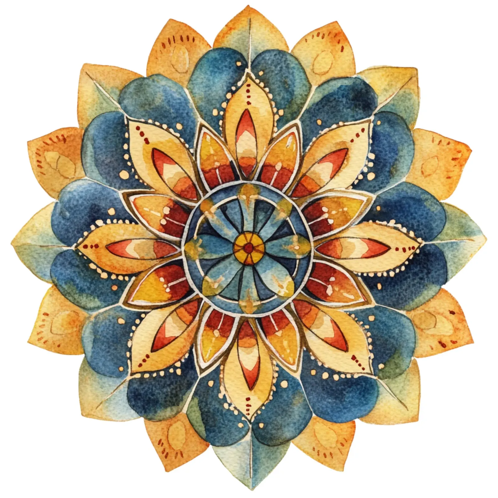 Mandala terrestre ad acquerello pellicola backlit da Spiritual Touch