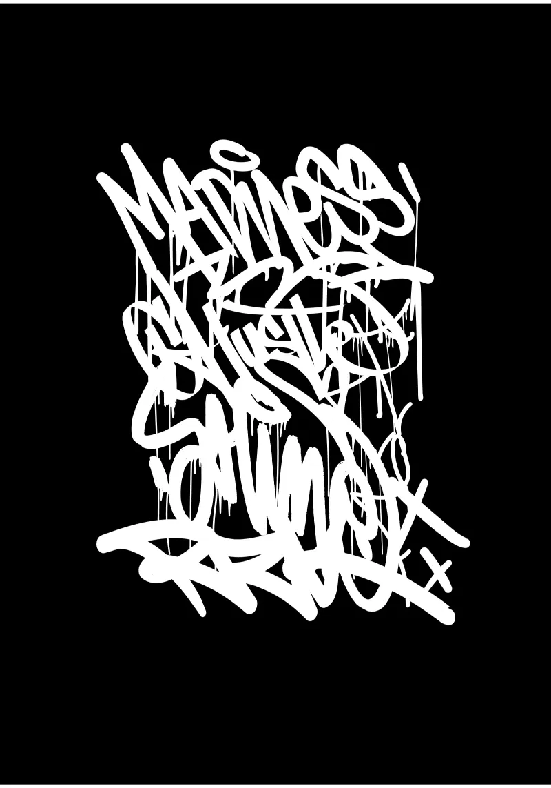 Graffiti Black pellicola backlit da Flo Klein