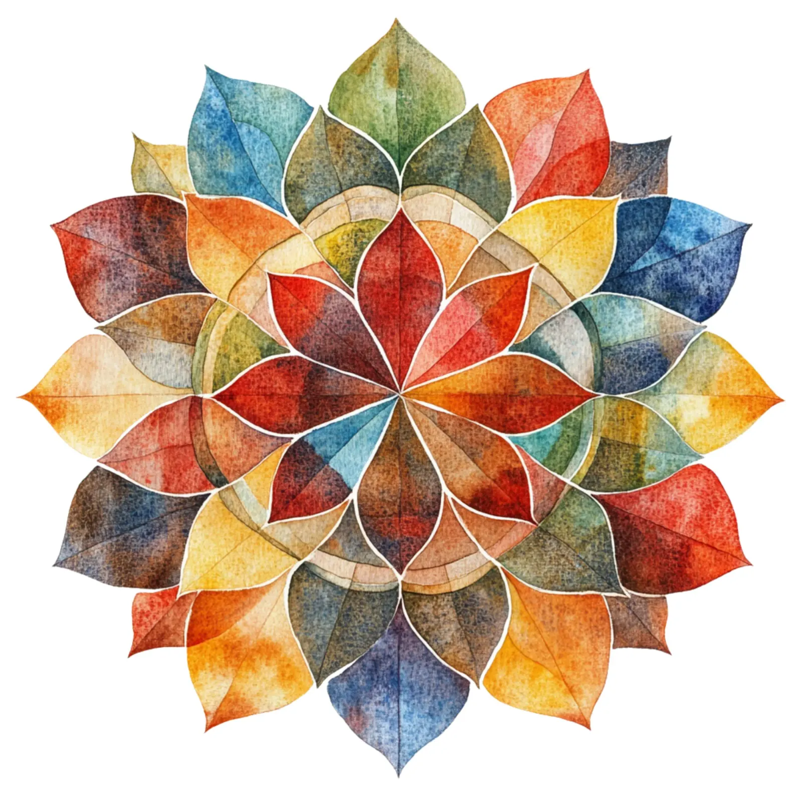 Mandala terrestre ad acquerello pellicola backlit da Spiritual Touch