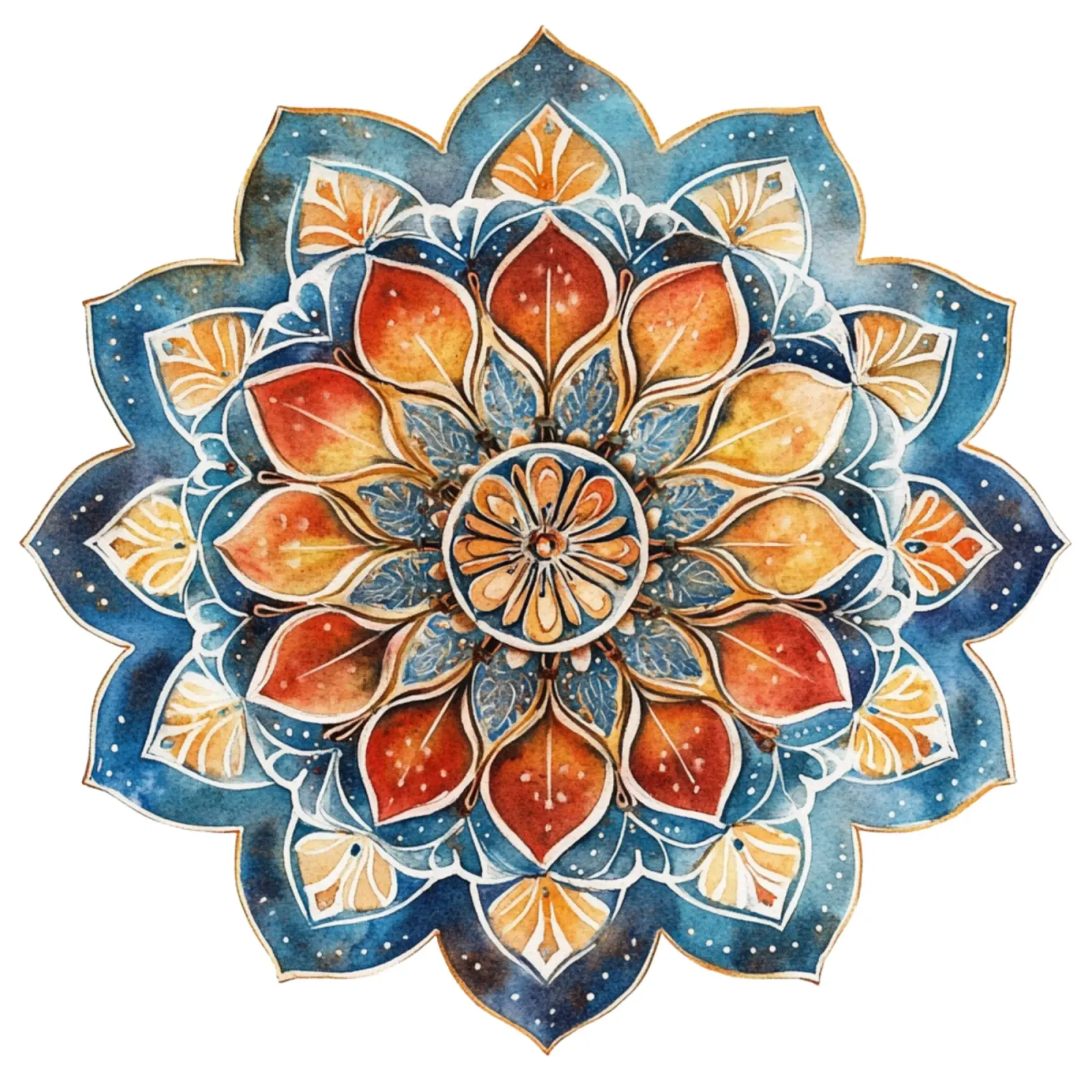 Mandala terrestre ad acquerello pellicola backlit da Spiritual Touch